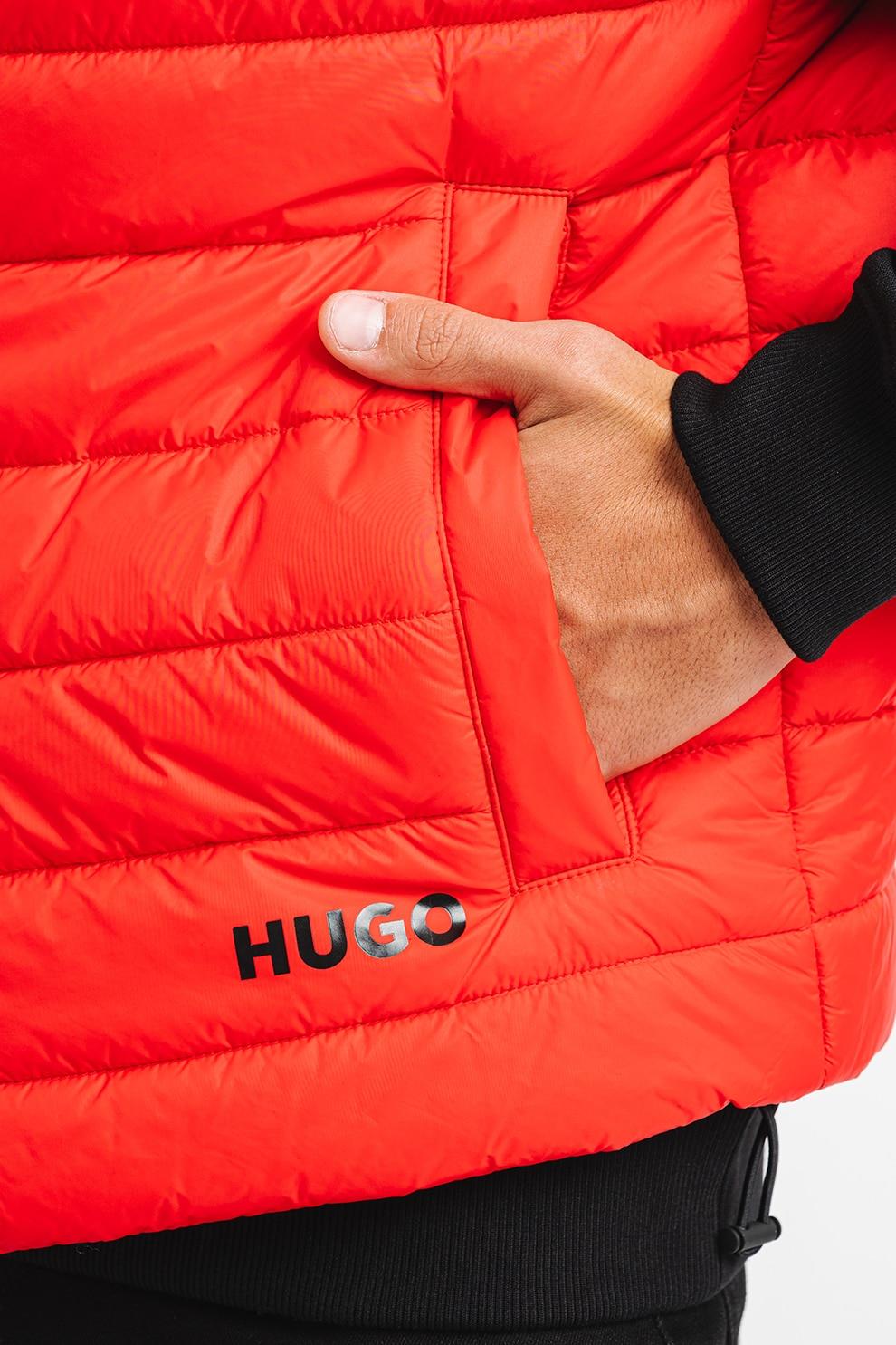 HUGO HUGO Erkek Slim Fit Dik Yaka Şişme Turuncu Yelek 50517743-693