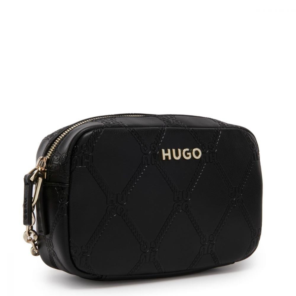 HUGO HUGO Kadın Ayarlanabilir Çapraz Askılı Logo Desenli Siyah Omuz Çantası 50523697-001