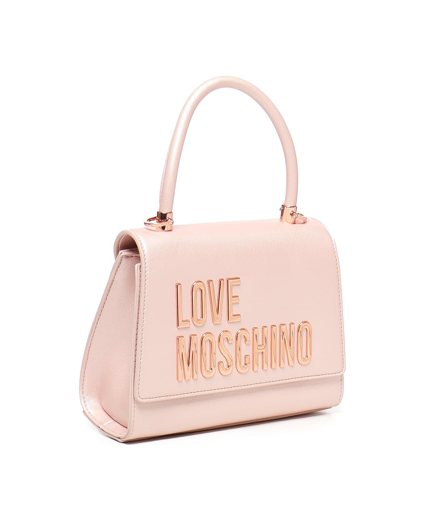 Love Moschino Love Moschino Kadın Ayarlanabilir Çapraz Omuz Askılı Manyetik Toka Kapamalı Gold Detaylı Pembe Omuz Çantası JC4024PP1MKD1-97A