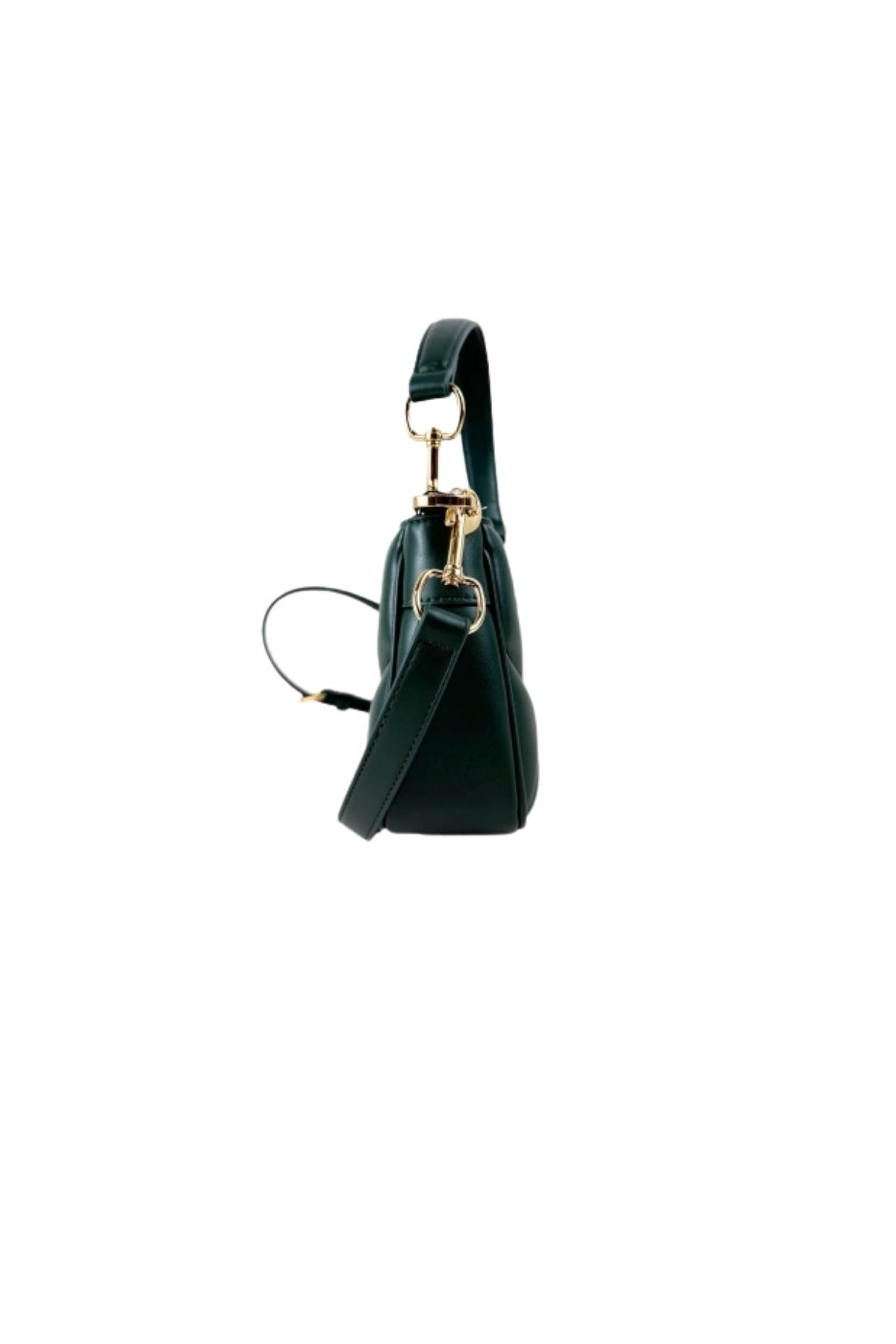 Love Moschino Love Moschino Kadın Kapitoneli Deri Metal Logo Desenli Fermuar Kapama Yeşil Omuz Çantası JC4080PP0NLC0-850
