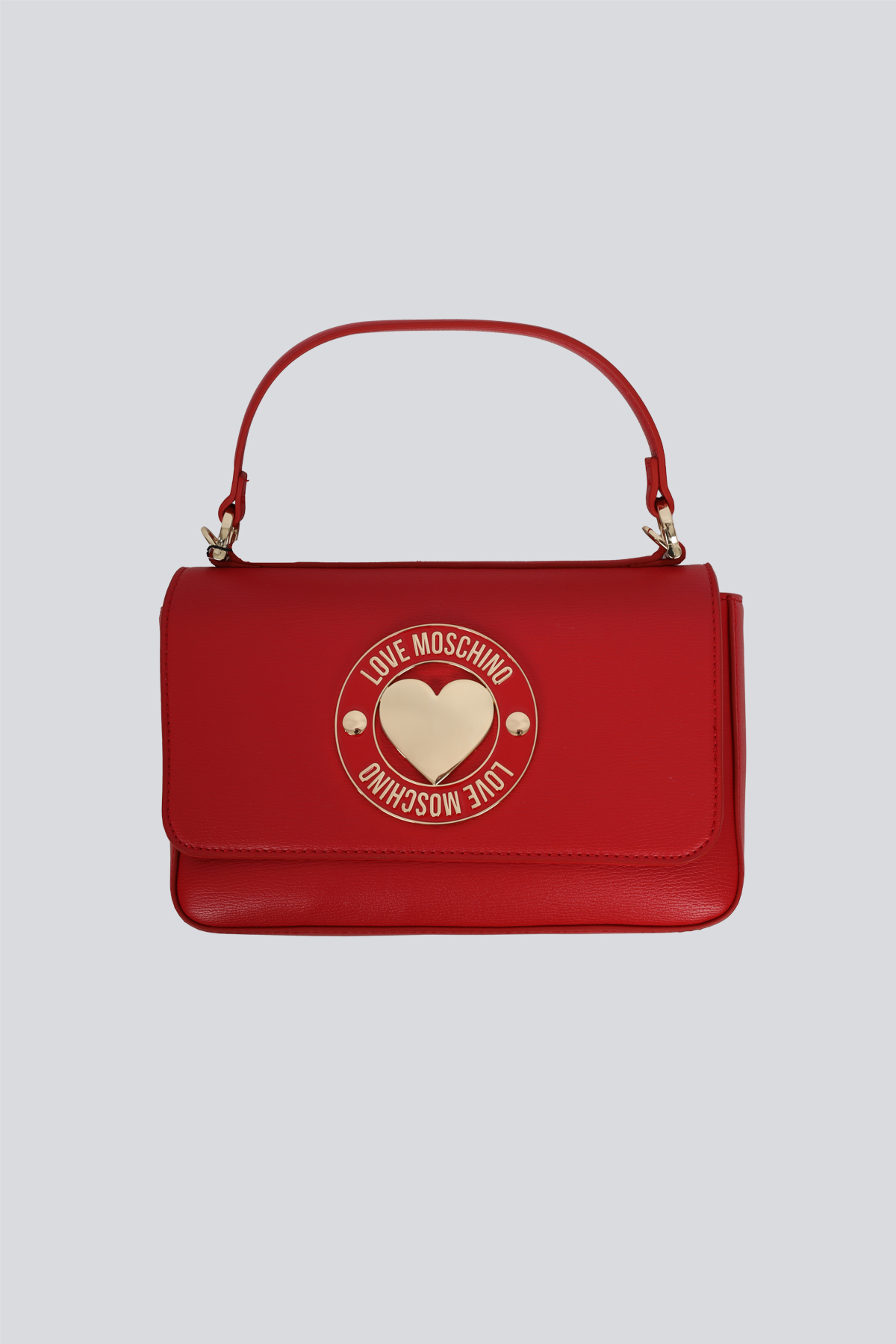 Love Moschino Love Moschino Kadın Metalik Logo Desenli Çıkarılabilir Uzun Omuz Askılı Kırmızı Omuz Çantası JC4367PP0NKG0-500