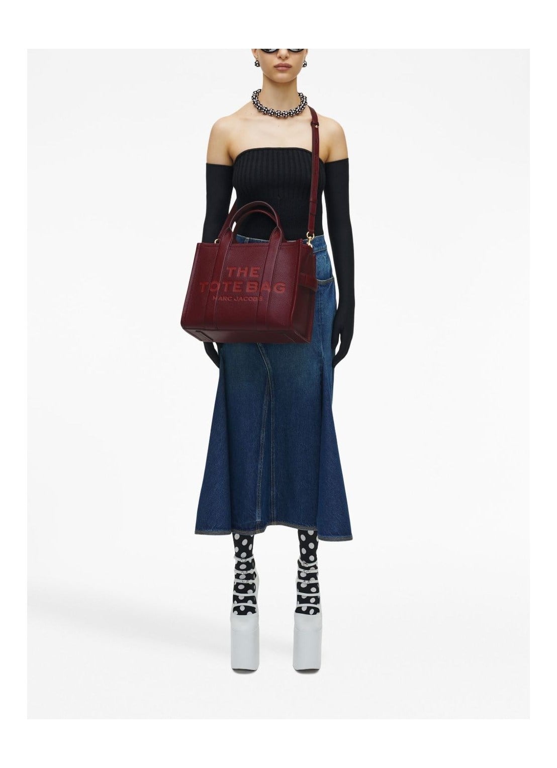 Marc Jacobs Marc Jacobs Kadın Çıkarılabilir Askılı Fermuarlı Deri Bordo Omuz Çantası H004L01PF21-602