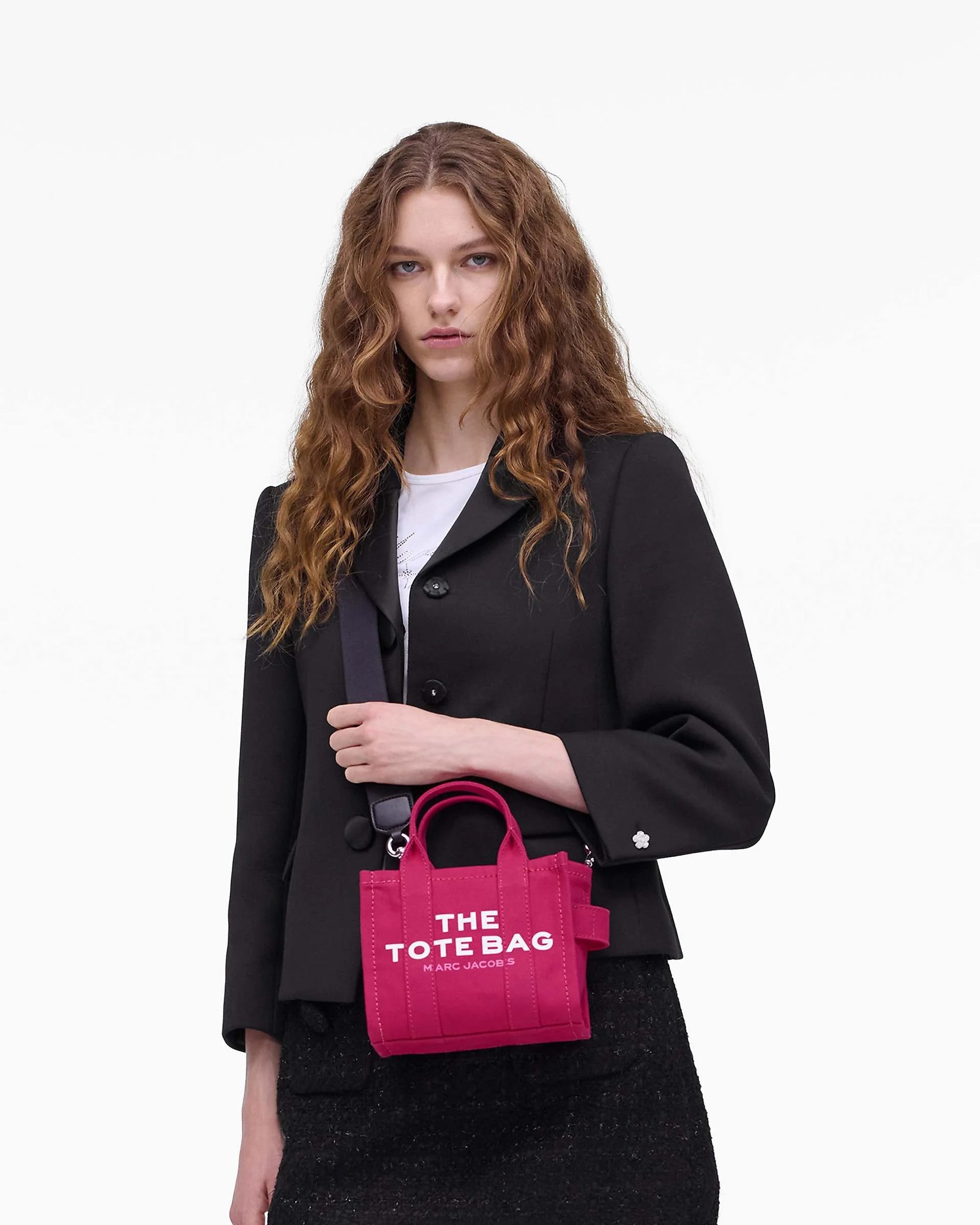 Marc Jacobs Marc Jacobs Kadın Fermuar Kapatmalı Ayarlanabilir ve Çıkarılabilir Pamuklu Kanvas Pembe Omuz Çantası 2R4HCR021H03-669