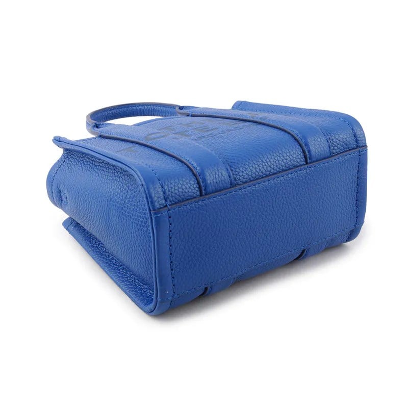 Marc Jacobs Marc Jacobs Kadın Fermuar Kapamalı Logo Detaylı Deri Mini Mavi2 Omuz Çantası H053L01RE22-486