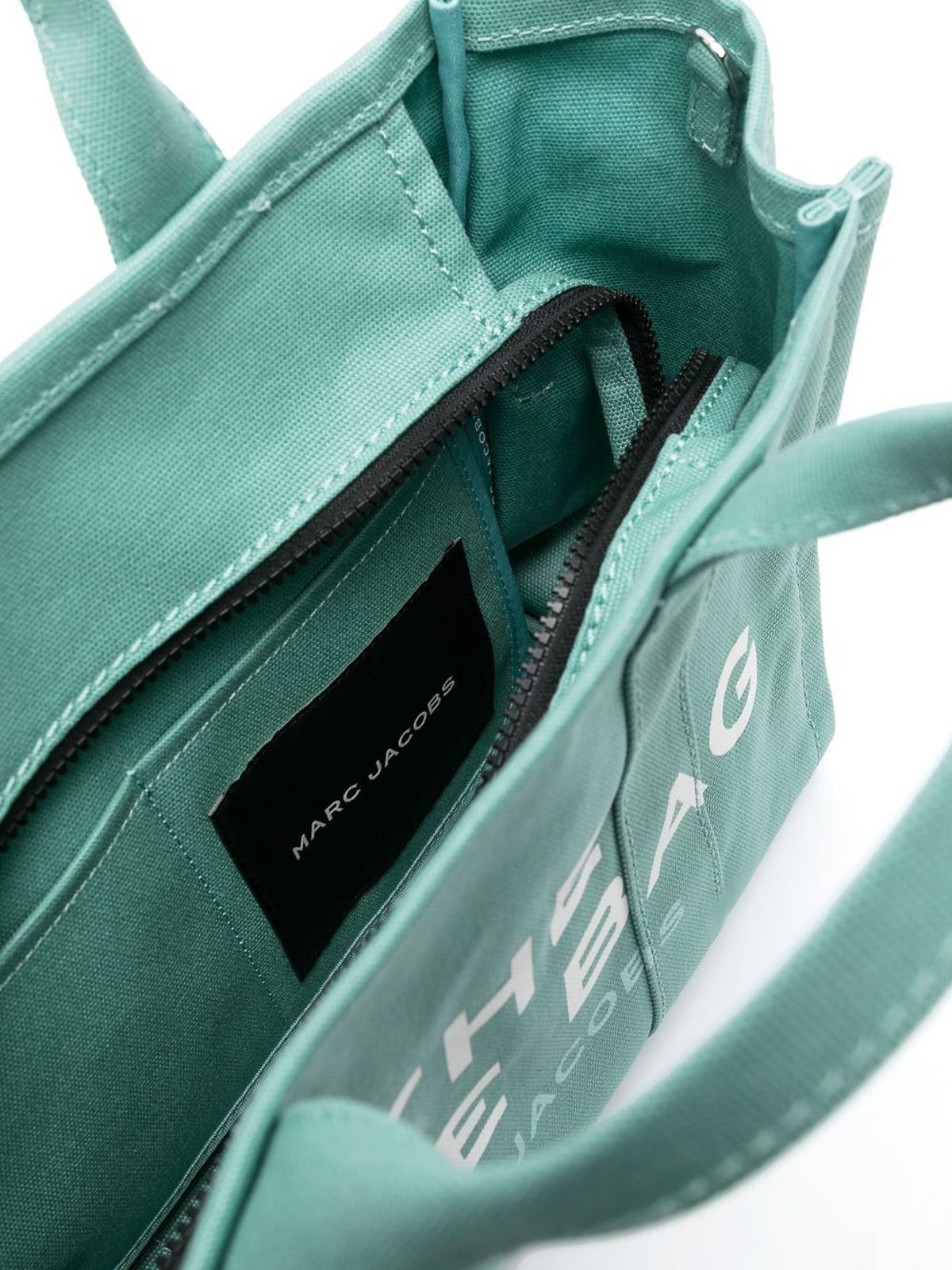 Marc Jacobs Marc Jacobs Kadın Fermuar Kapamalı Çıkarılabilir ve Ayarlanabilir Kayışlı Pamuklu Kanvas Yeşil Omuz Çantası M0016161-384