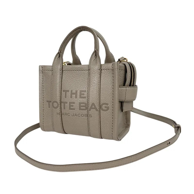 Marc Jacobs Marc Jacobs Kadın Fermuar Kapamalı Logo Detaylı Deri Mini Vizon Omuz Çantası H053L01RE22-055
