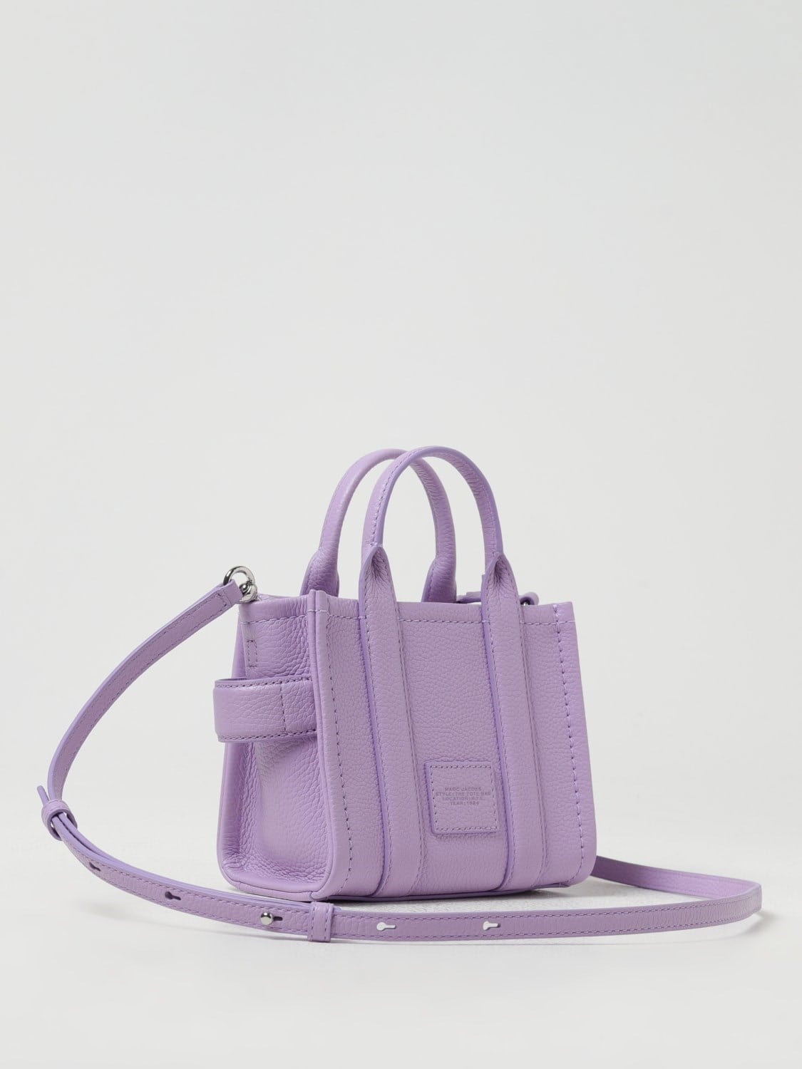 Marc Jacobs Marc Jacobs Kadın Fermuar Kapamalı Logo Detaylı Deri Mini Mor Omuz Çantası H053L01RE22-545