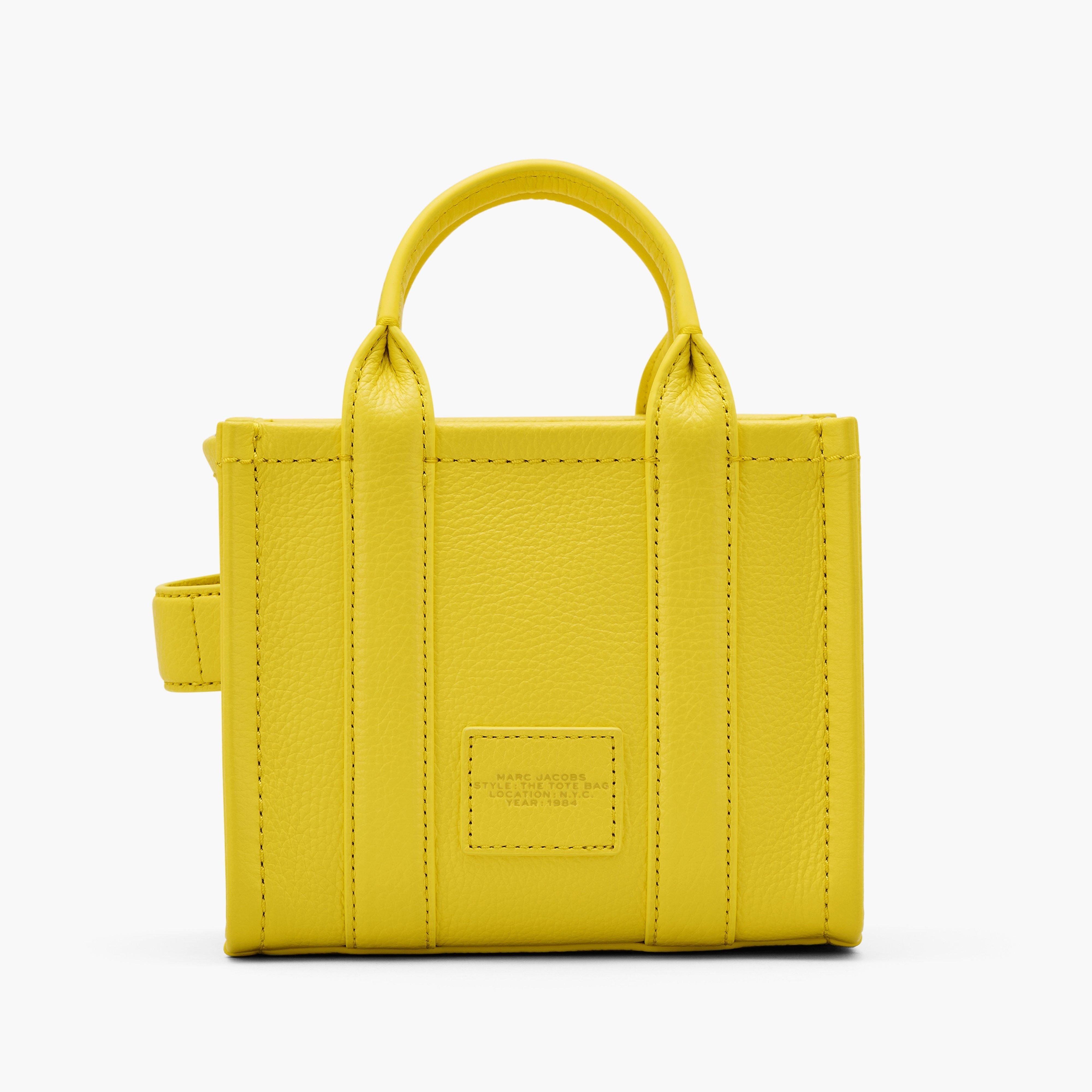 Marc Jacobs Marc Jacobs Kadın Fermuar Kapamalı Logo Detaylı Deri Mini Sarı2 Omuz Çantası H053L01RE22-790