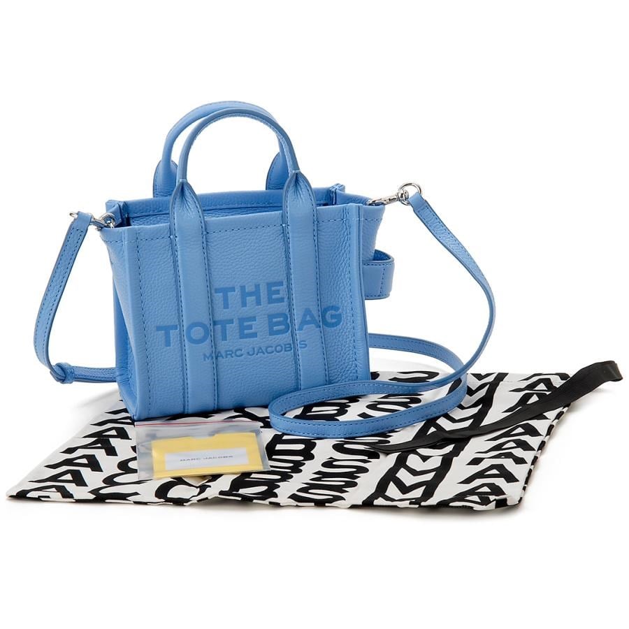 Marc Jacobs Marc Jacobs Kadın Fermuar Kapamalı Logo Detaylı Deri Mini Mavi Omuz Çantası H053L01RE22-436