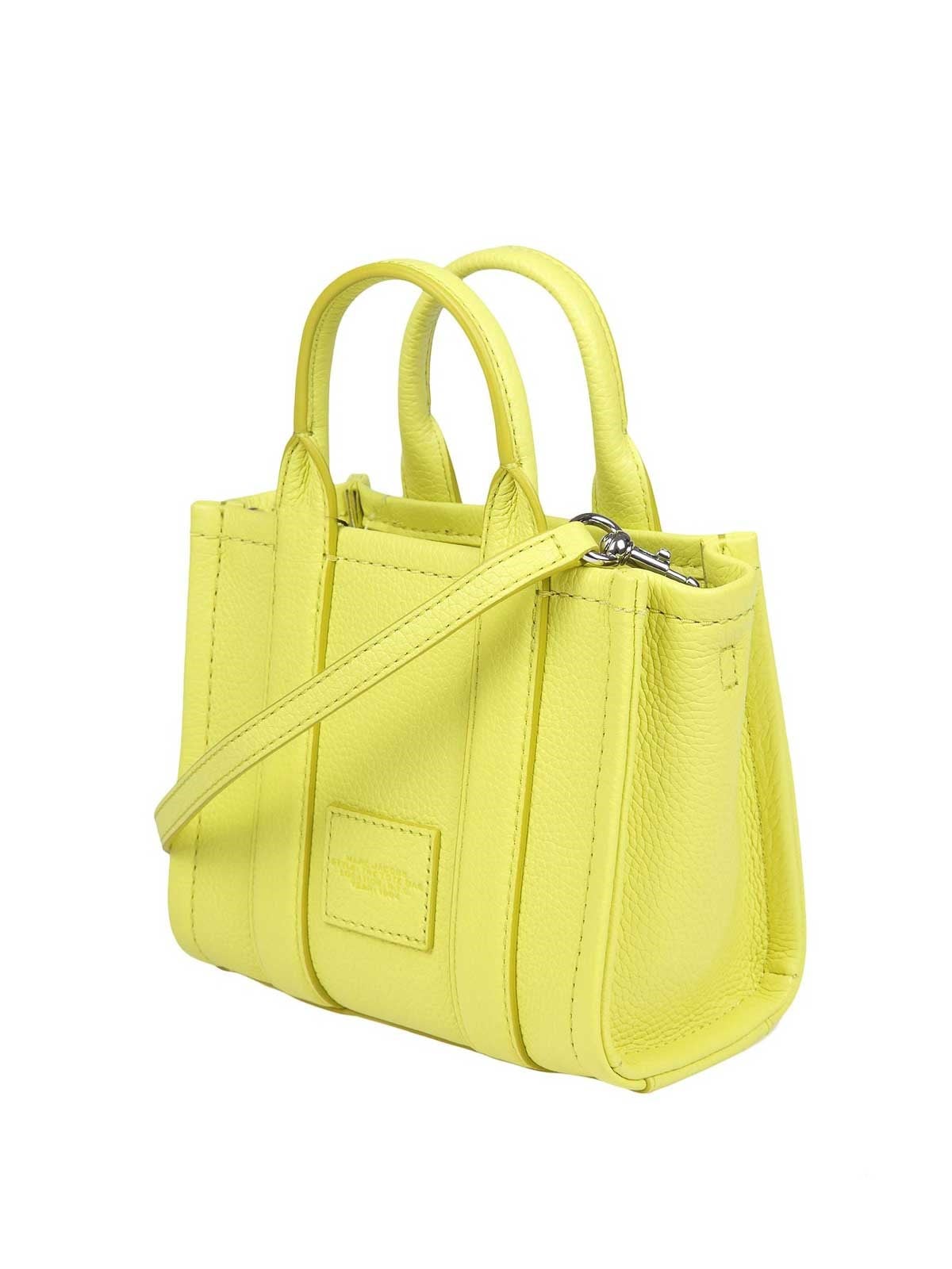 Marc Jacobs Marc Jacobs Kadın Fermuar Kapamalı Logo Detaylı Deri Mini Sarı1 Omuz Çantası H053L01RE22-780