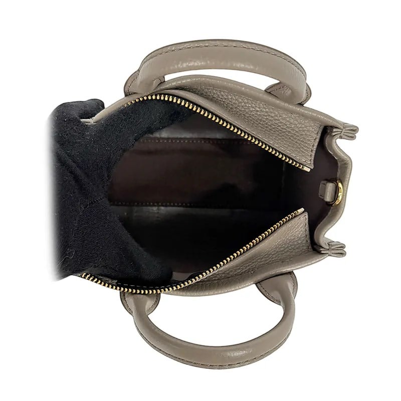 Marc Jacobs Marc Jacobs Kadın Fermuar Kapamalı Logo Detaylı Deri Mini Vizon Omuz Çantası H053L01RE22-055