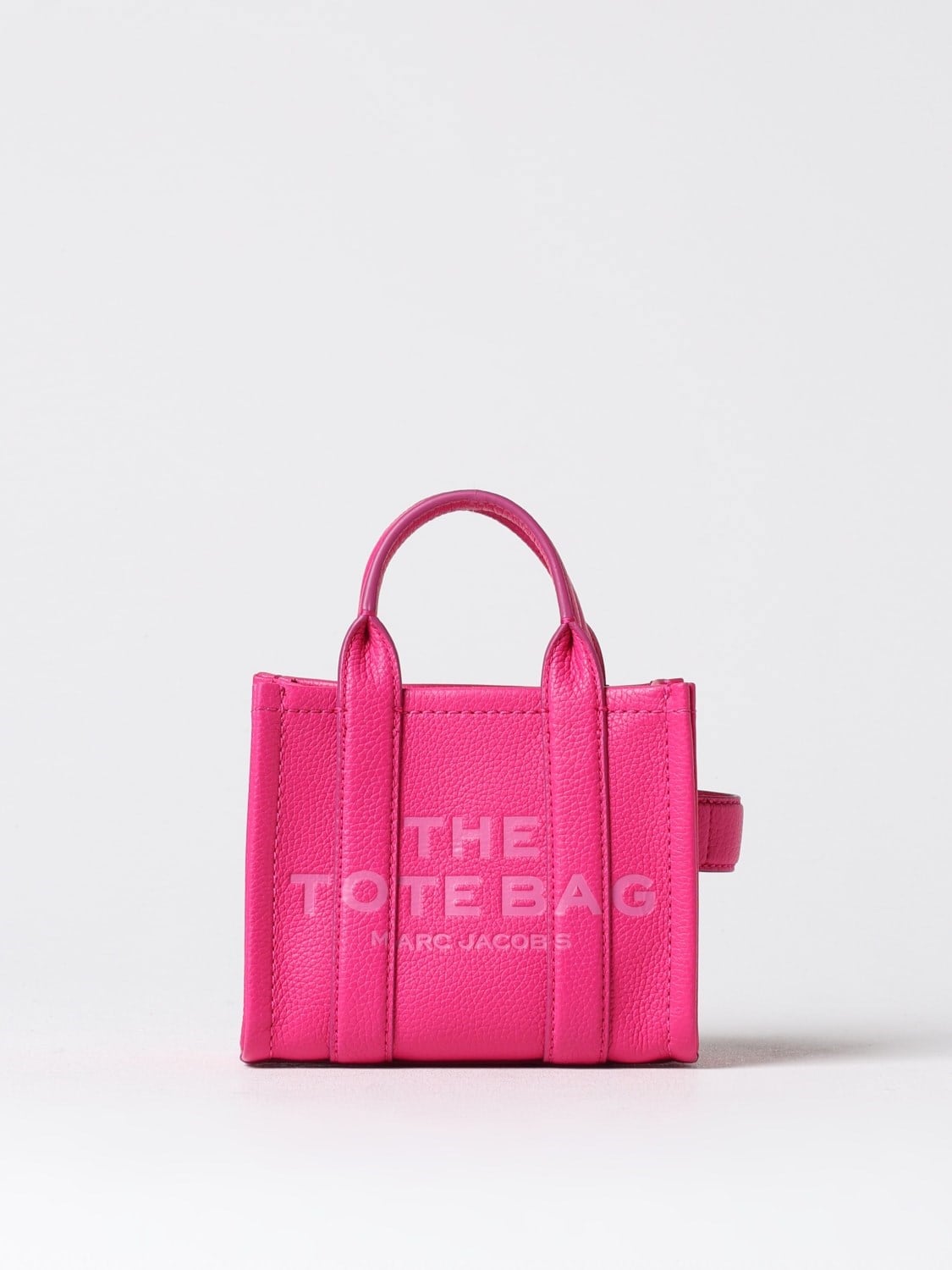 Marc Jacobs Marc Jacobs Kadın Fermuar Kapamalı Logo Detaylı Deri Mini Pembe Omuz Çantası H053L01RE22-665