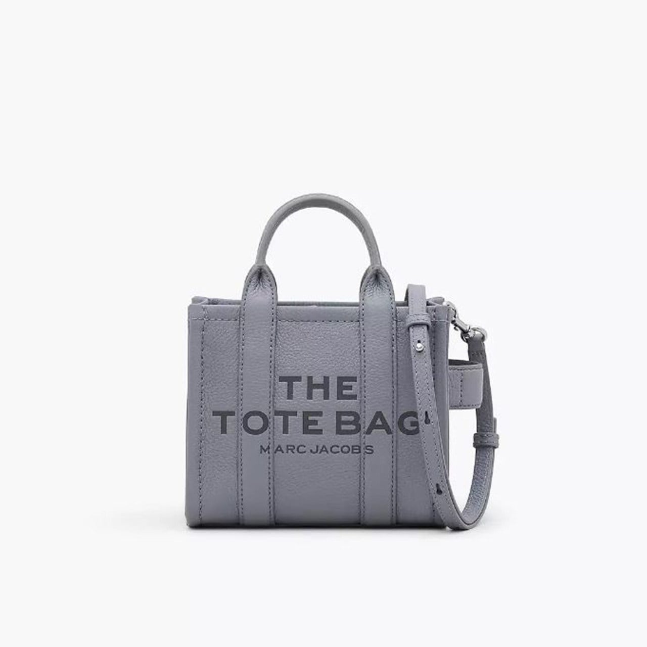 Marc Jacobs Marc Jacobs Kadın Fermuar Kapamalı Logo Detaylı Deri Mini Gri Omuz Çantası H053L01RE22-050