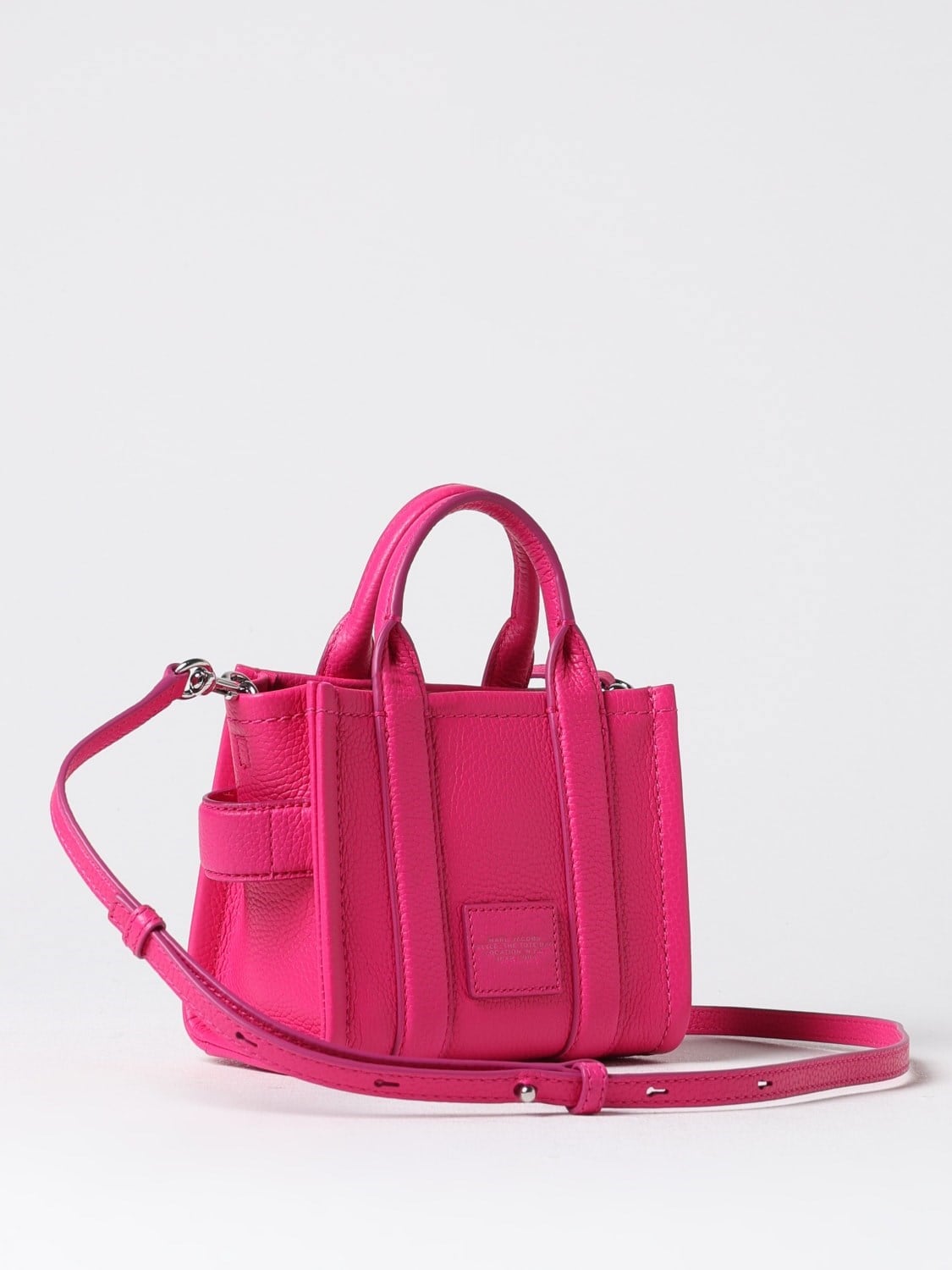 Marc Jacobs Marc Jacobs Kadın Fermuar Kapamalı Logo Detaylı Deri Mini Pembe Omuz Çantası H053L01RE22-665