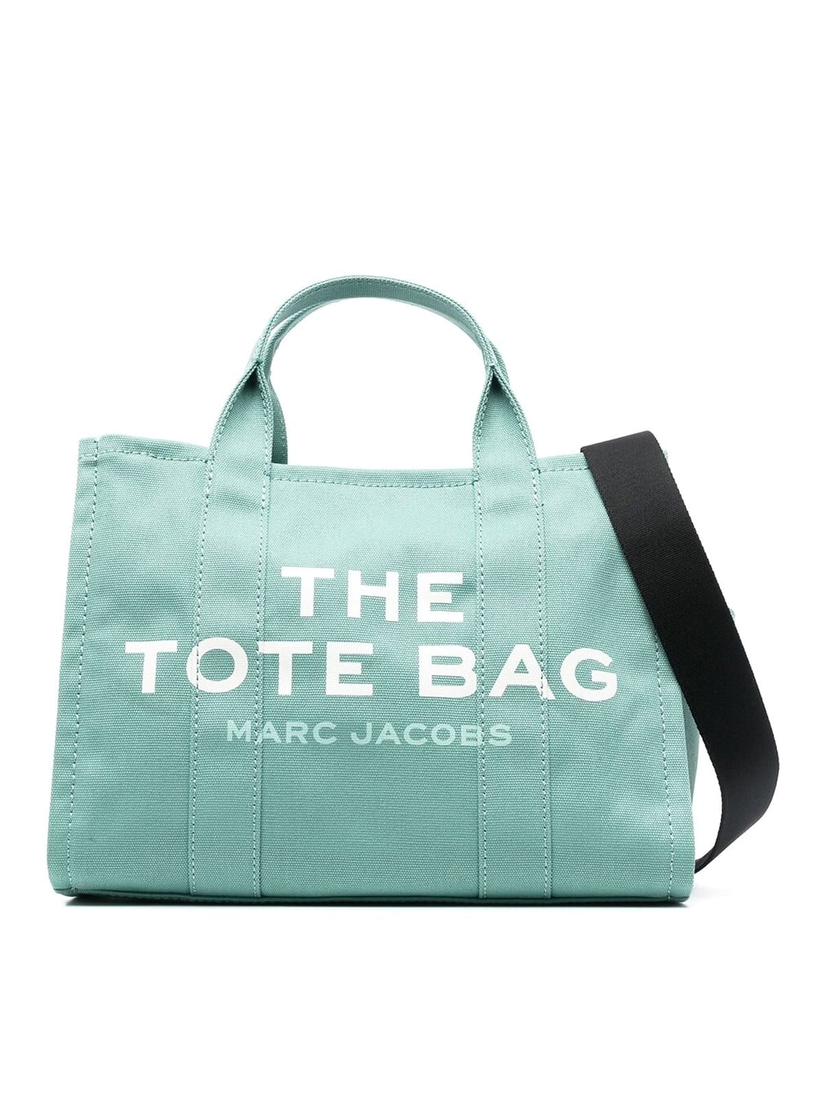 Marc Jacobs Marc Jacobs Kadın Fermuar Kapamalı Çıkarılabilir ve Ayarlanabilir Kayışlı Pamuklu Kanvas Yeşil Omuz Çantası M0016161-384