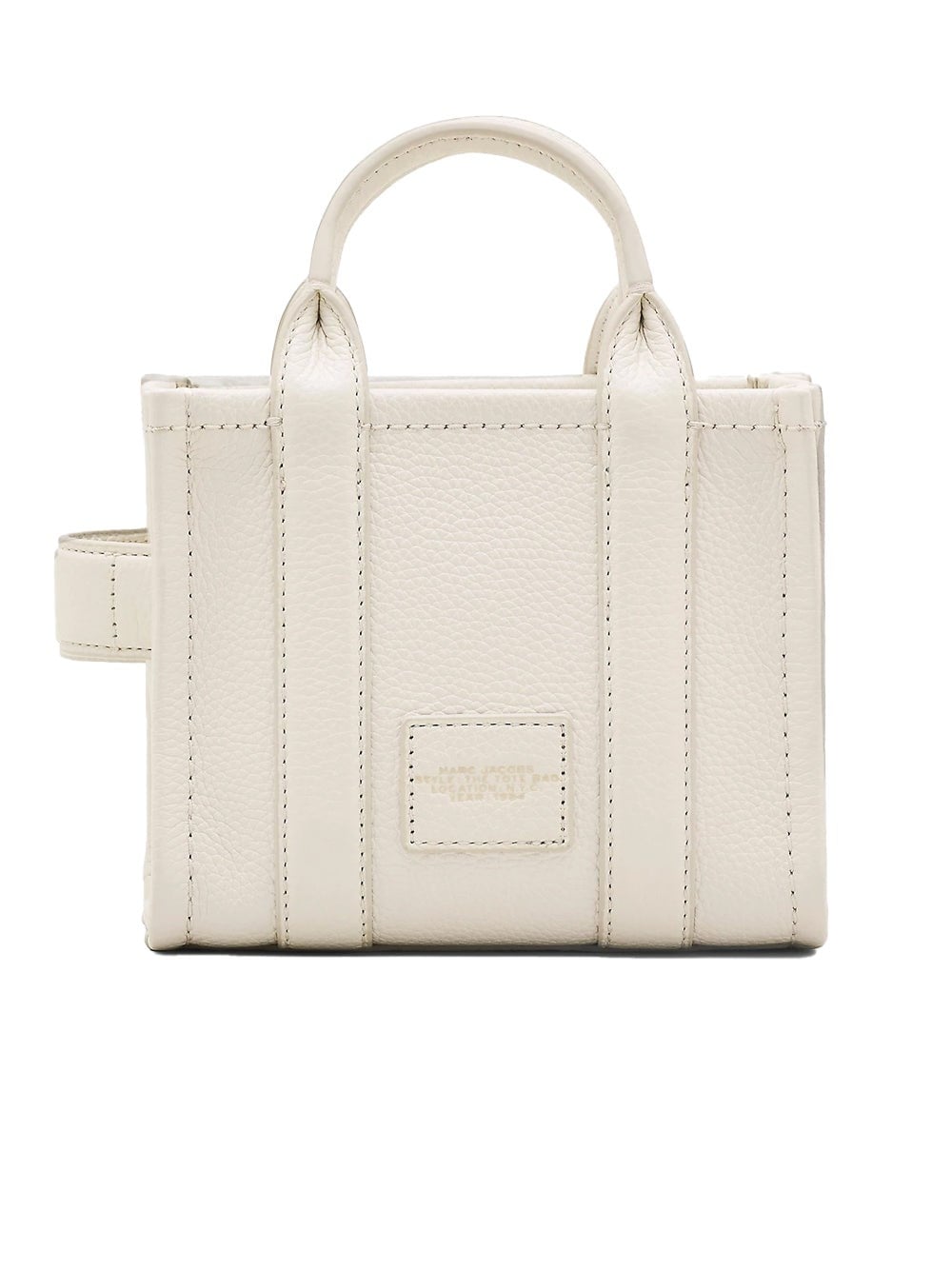 Marc Jacobs Marc Jacobs Kadın Fermuar Kapamalı Logo Detaylı Deri Mini Ekru Omuz Çantası H053L01RE22-140