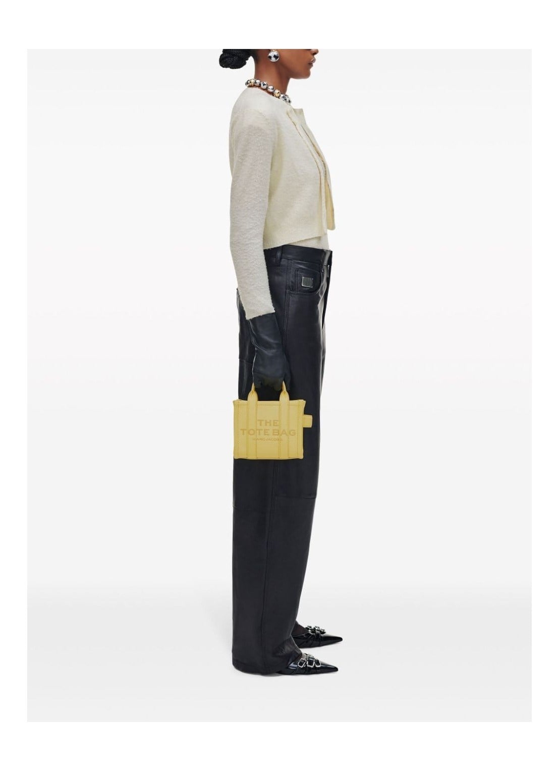 Marc Jacobs Marc Jacobs Kadın Fermuar Kapamalı Logo Detaylı Deri Mini Sarı Omuz Çantası H053L01RE22-740