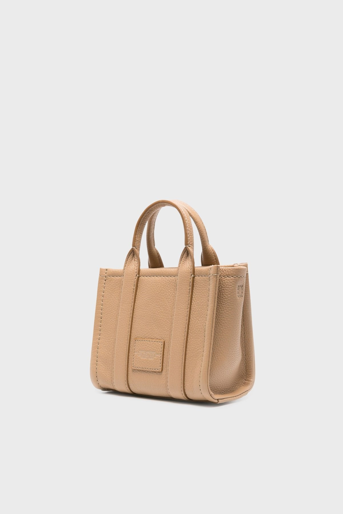 Marc Jacobs Marc Jacobs Kadın Fermuar Kapamalı Logo Detaylı Deri Mini Bej Omuz Çantası H053L01RE22-230