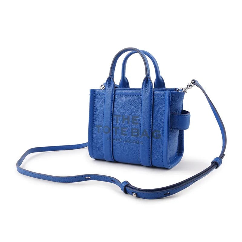 Marc Jacobs Marc Jacobs Kadın Fermuar Kapamalı Logo Detaylı Deri Mini Mavi2 Omuz Çantası H053L01RE22-486