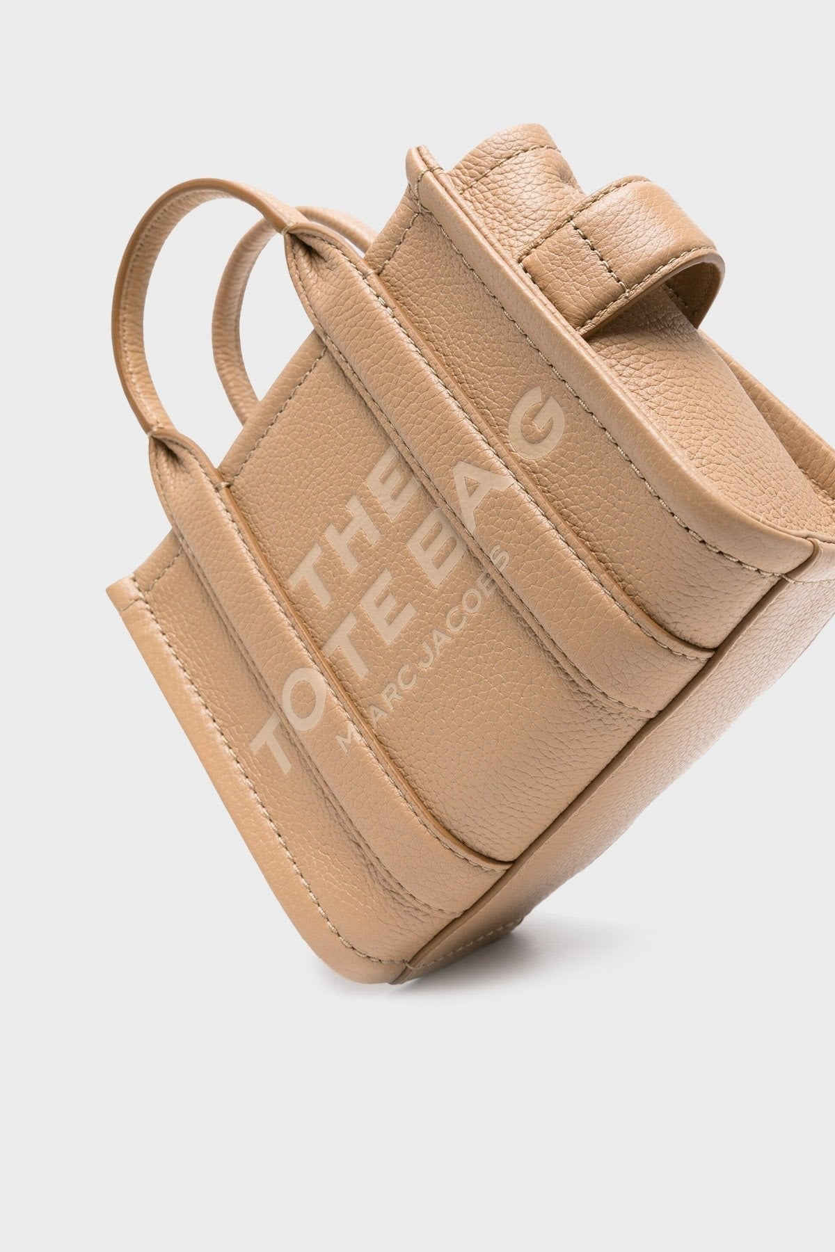 Marc Jacobs Marc Jacobs Kadın Fermuar Kapamalı Logo Detaylı Deri Mini Bej Omuz Çantası H053L01RE22-230