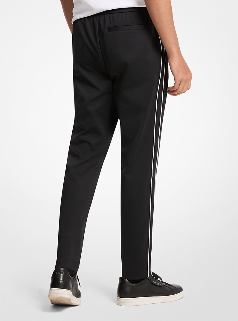 Michael Kors Michael Kors Erkek Beli Lastikli İp Bağlamalı Regular Fit Siyah Eşofman Altı CR652DG7ZP-BLACK
