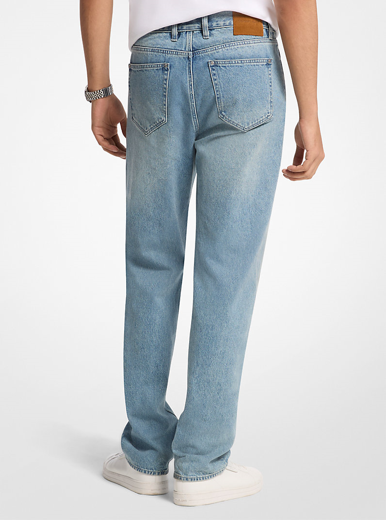 Michael Kors Michael Kors Erkek Denim Kumaş  Normal Bel Düz Model Mavi Jeans CS5900KHP3-HORIZON