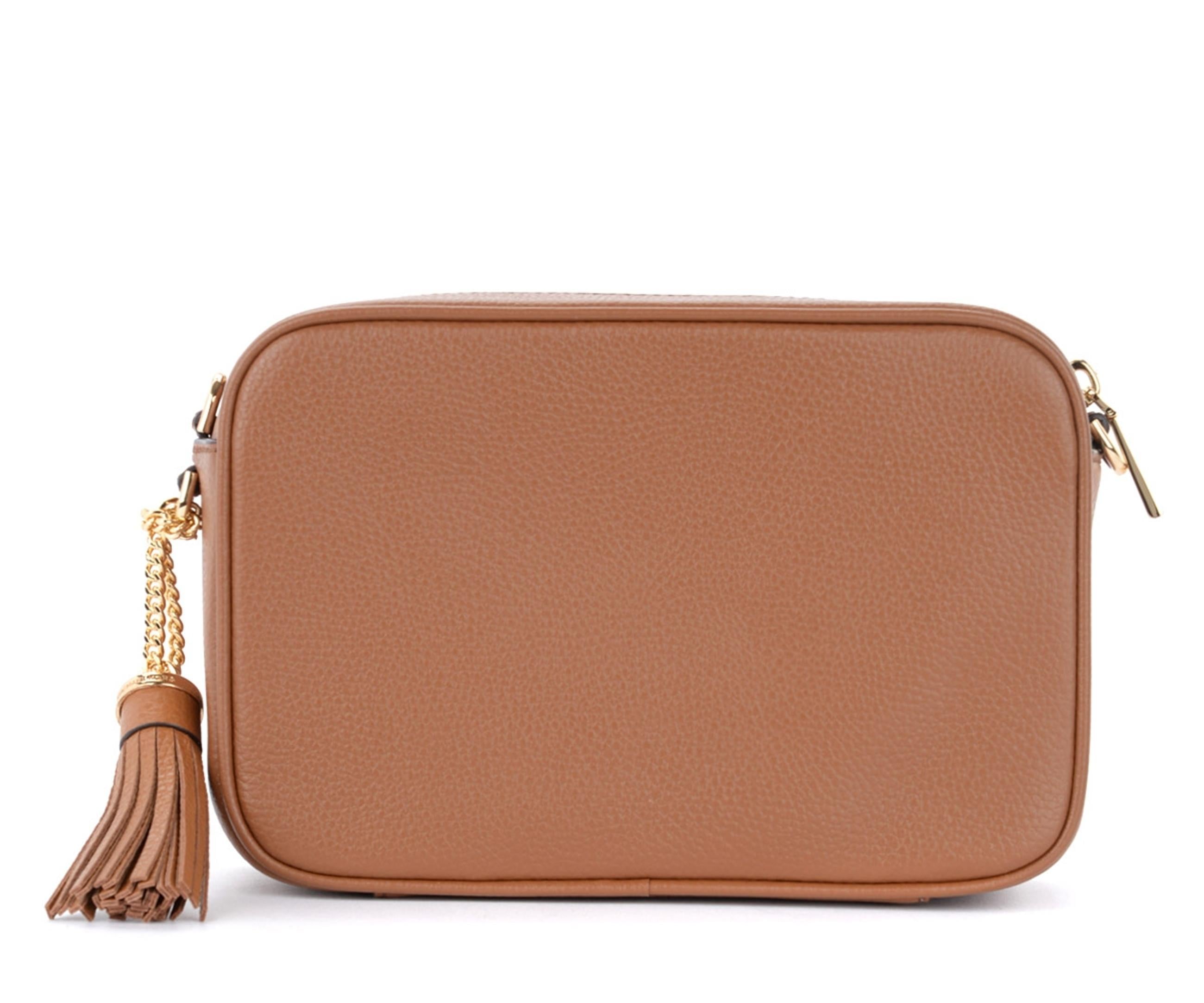 Michael Kors Michael Kors Kadın %100 Deri Ayarlanabilir Omuz Askılı Logo Kabartmalı Kahverengi Omuz Çantası 32F7GGNM8L-LUGGAGE