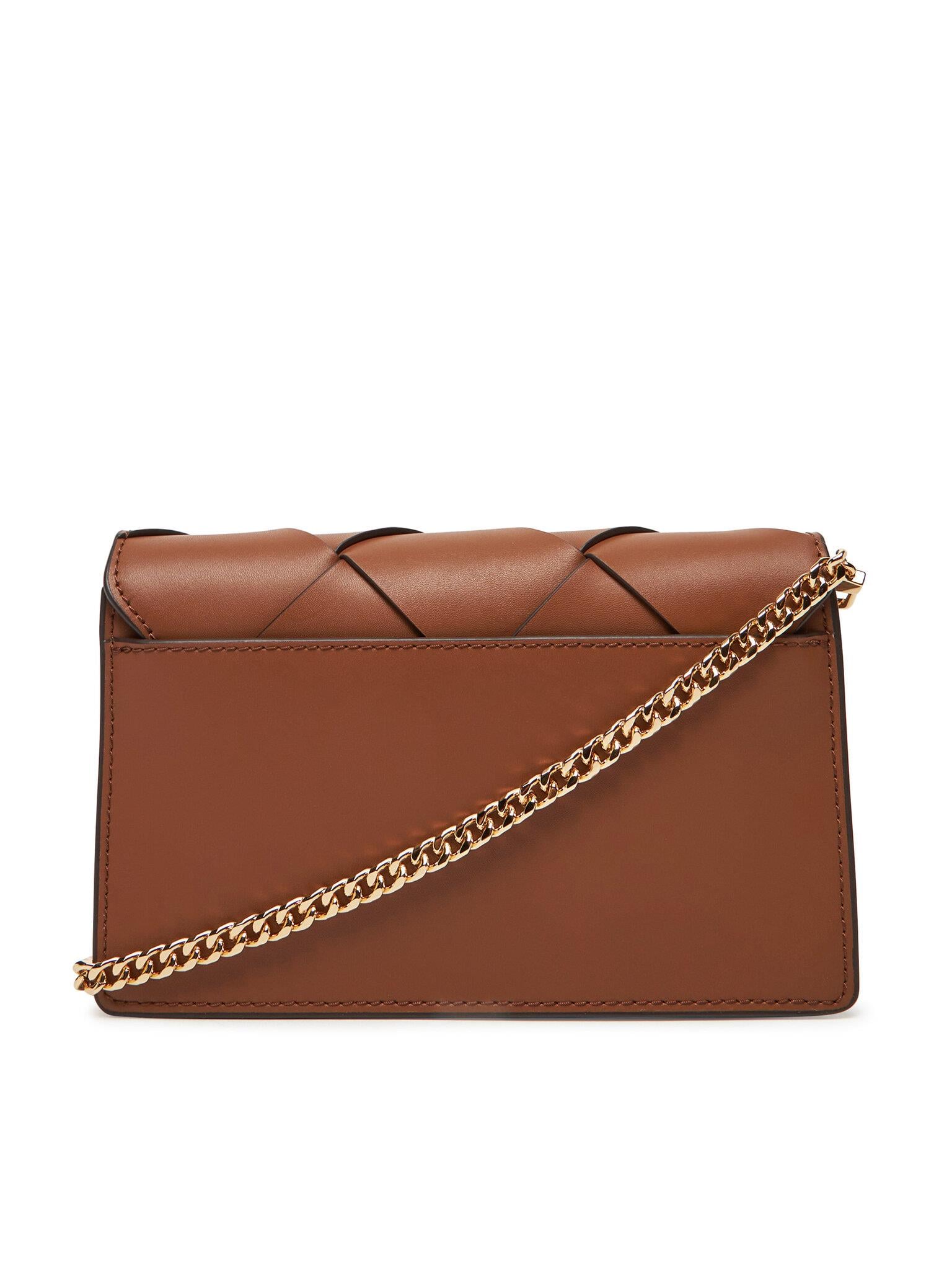 Michael Kors Michael Kors Kadın %100 Deri Çapraz Zincir Askılı Desenli Kahverengi Omuz Çantası 32S5GJ6C8L-LUGGAGE