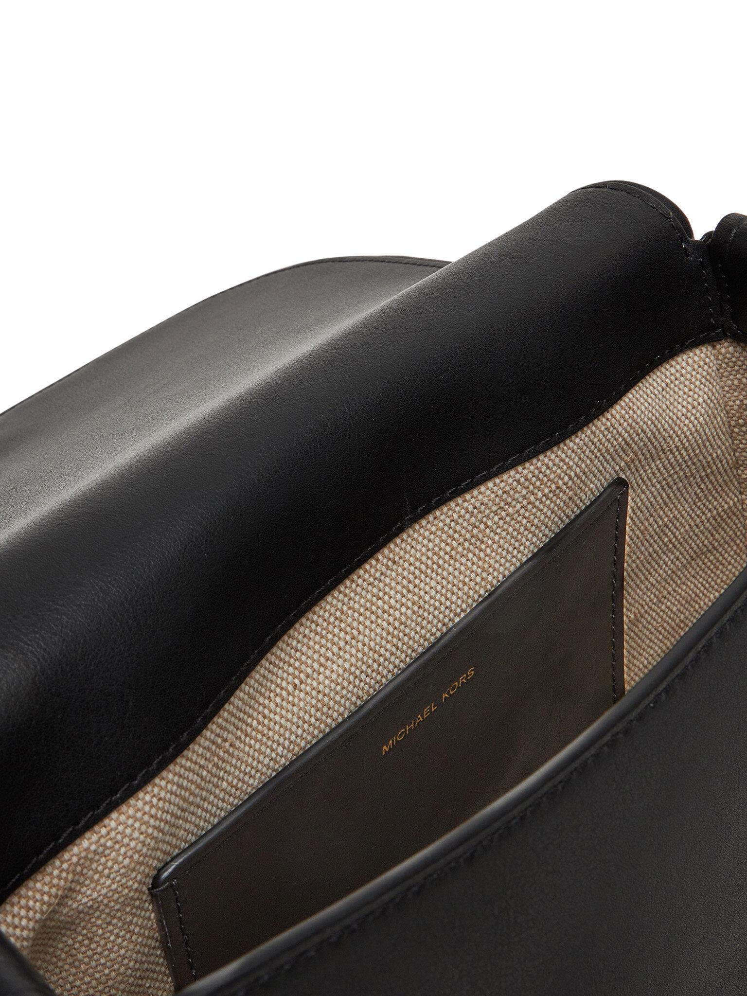 Michael Kors Michael Kors Kadın Dokuma Kumaş Kenarları Deri Ayarlanabilir Askı Siyah Omuz Çantası 30S5GL0M2C-BLACK