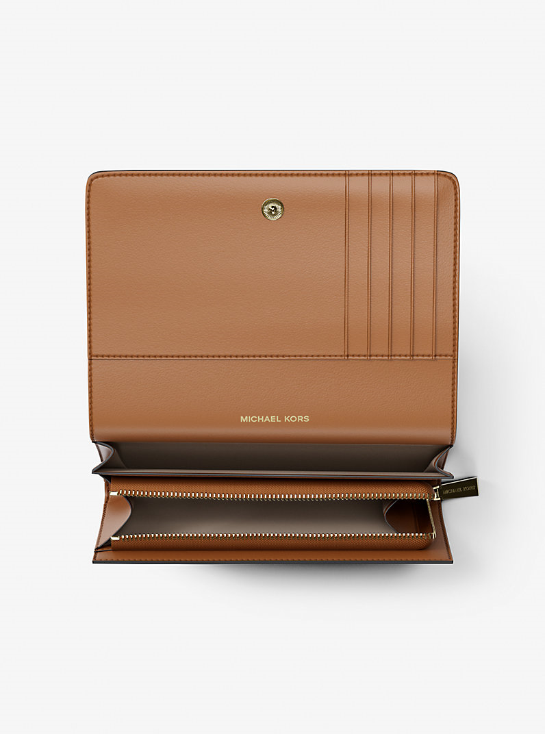 Michael Kors Michael Kors Kadın Düz Deri Katlamalı Kart Ve Nakit Bölmeli Kahverengi Cüzdan 32T5GJ6D9B-BRN/ACORN