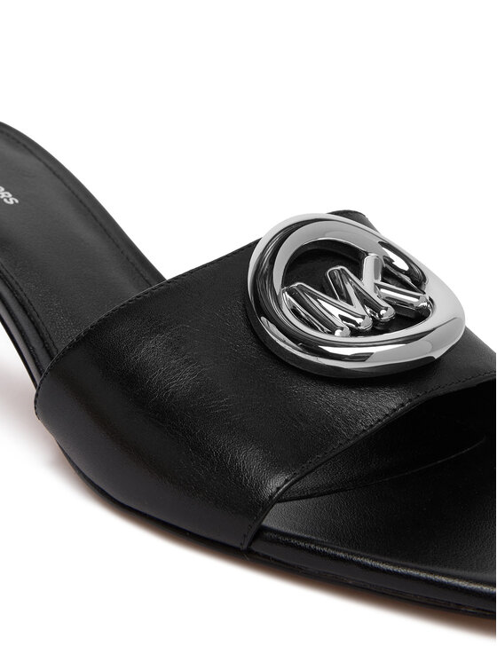Michael Kors Michael Kors Kadın Kısa Topuklu Açık Burunlu Deri Siyah Klasik Topuklu Ayakkabı 40R6MLMS1L-BLACK