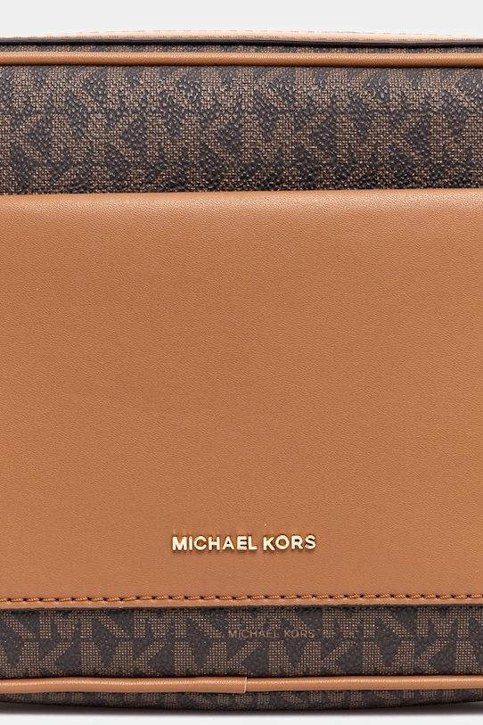 Michael Kors Michael Kors Kadın MK Yazı Desen Ön Bölüm Deri Cep Ayarlanabilir Askı Kahverengi Omuz Çantası 32R5G5VC9B-BRNACORN