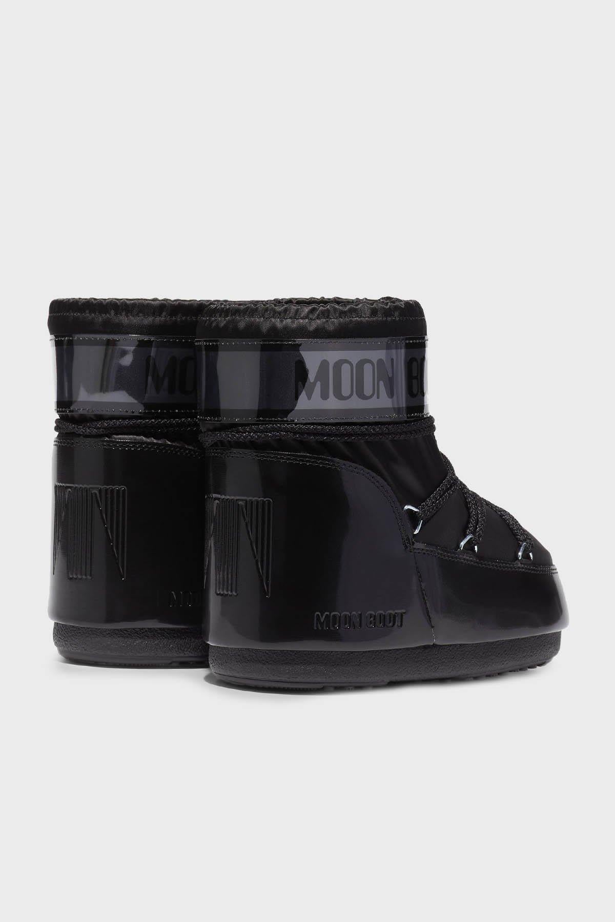 Moon Boot Moon Boot Kadın Kaydırmaz ve Yüksek Tabanlı Su İtici Logo Baskılı Kar Siyah Bot & Bootie 80D1409350-N001