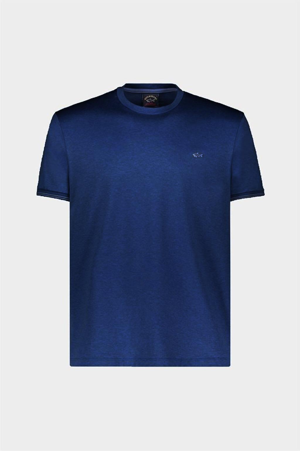 Paul Shark Paul Shark Erkek %100 Pamuklu Regular Fit Kısa Kollu Lacivert T-Shirt 22411083-013