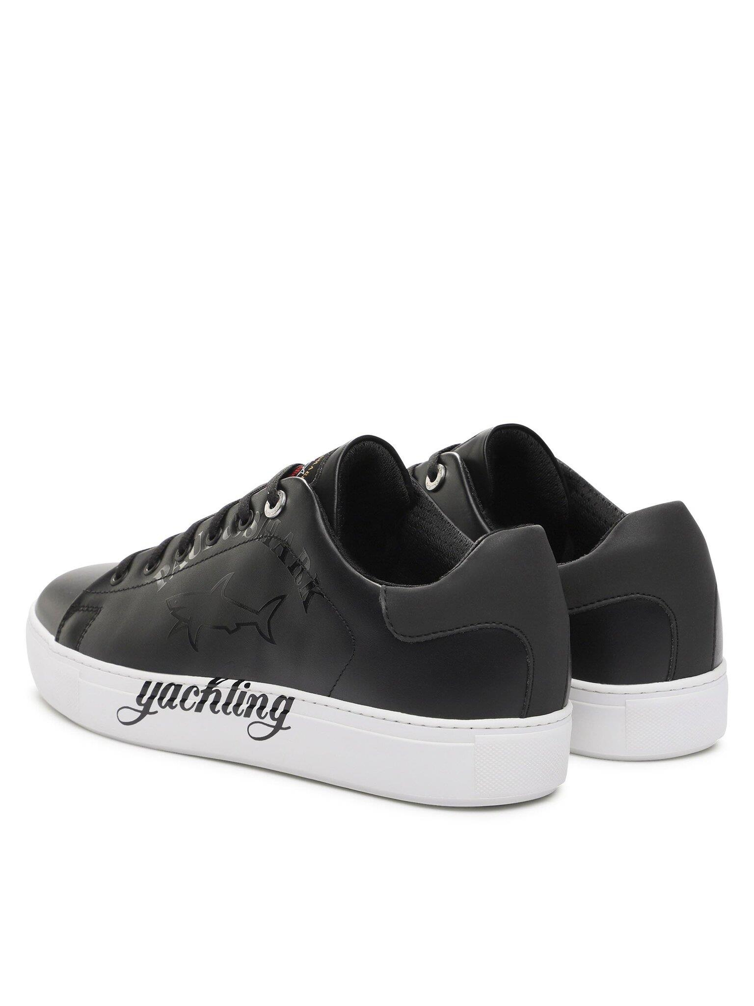 Paul Shark Paul Shark Erkek Bağcıklı Marka Logolu Spor Stil Siyah Sneaker 22418004-111