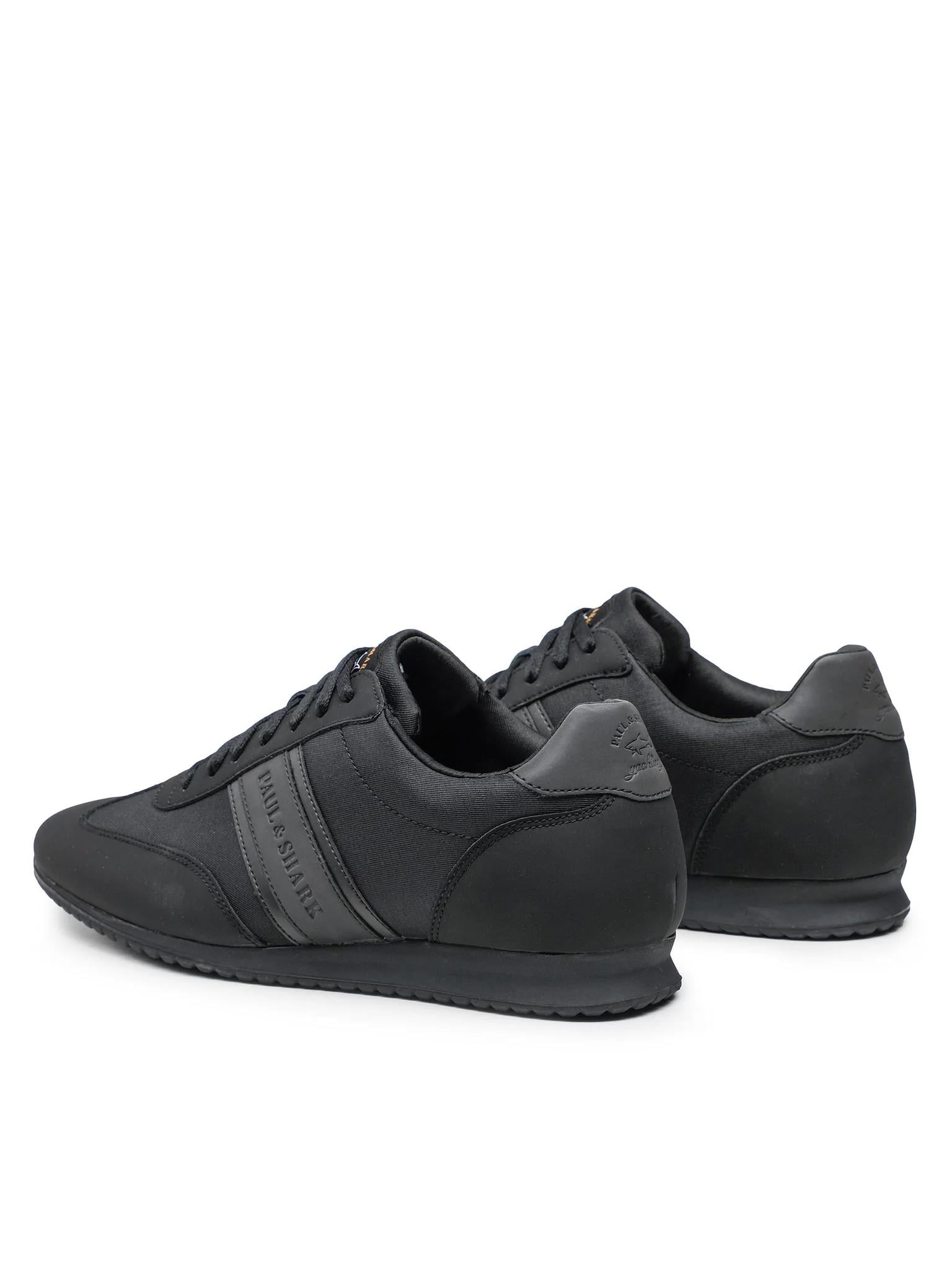 Paul Shark Paul Shark Erkek Bağcıklı Marka Logolu Spor Stil Siyah Sneaker 12318008-011