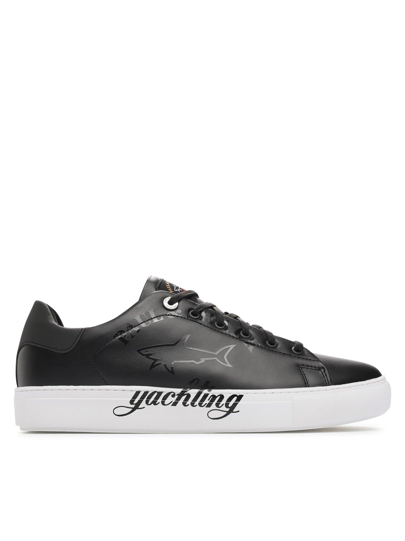 Paul Shark Paul Shark Erkek Bağcıklı Marka Logolu Spor Stil Siyah Sneaker 22418004-111