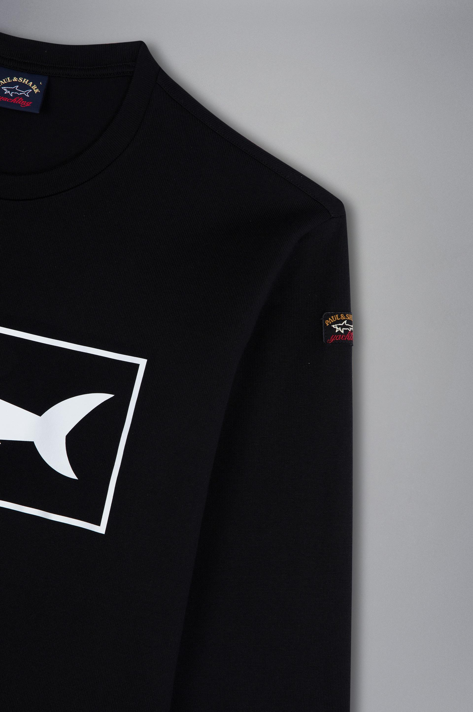Paul Shark Paul Shark Erkek Baskılı Organik Pamuklu Siyah T-Shirt 12311649-011