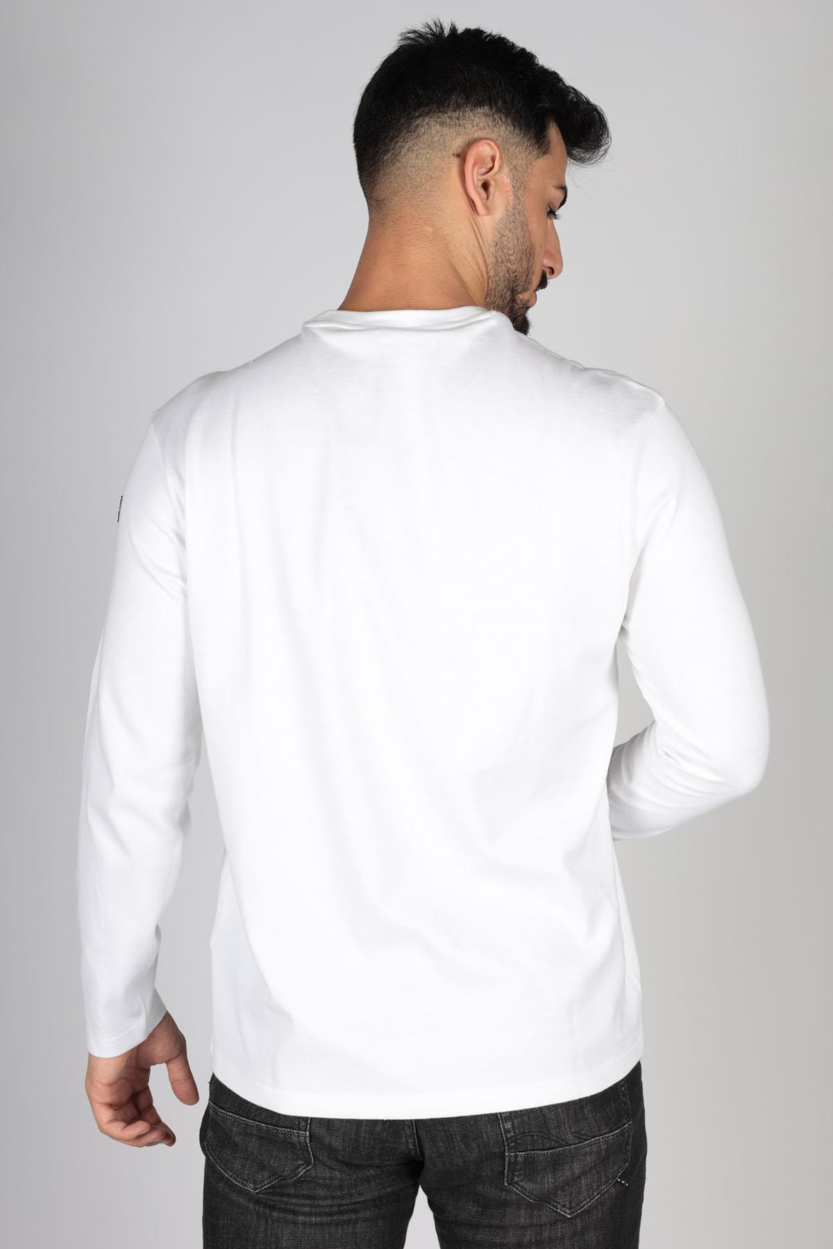 Paul Shark Paul Shark Erkek Baskılı Organik Pamuklu Beyaz T-Shirt 12311649-010