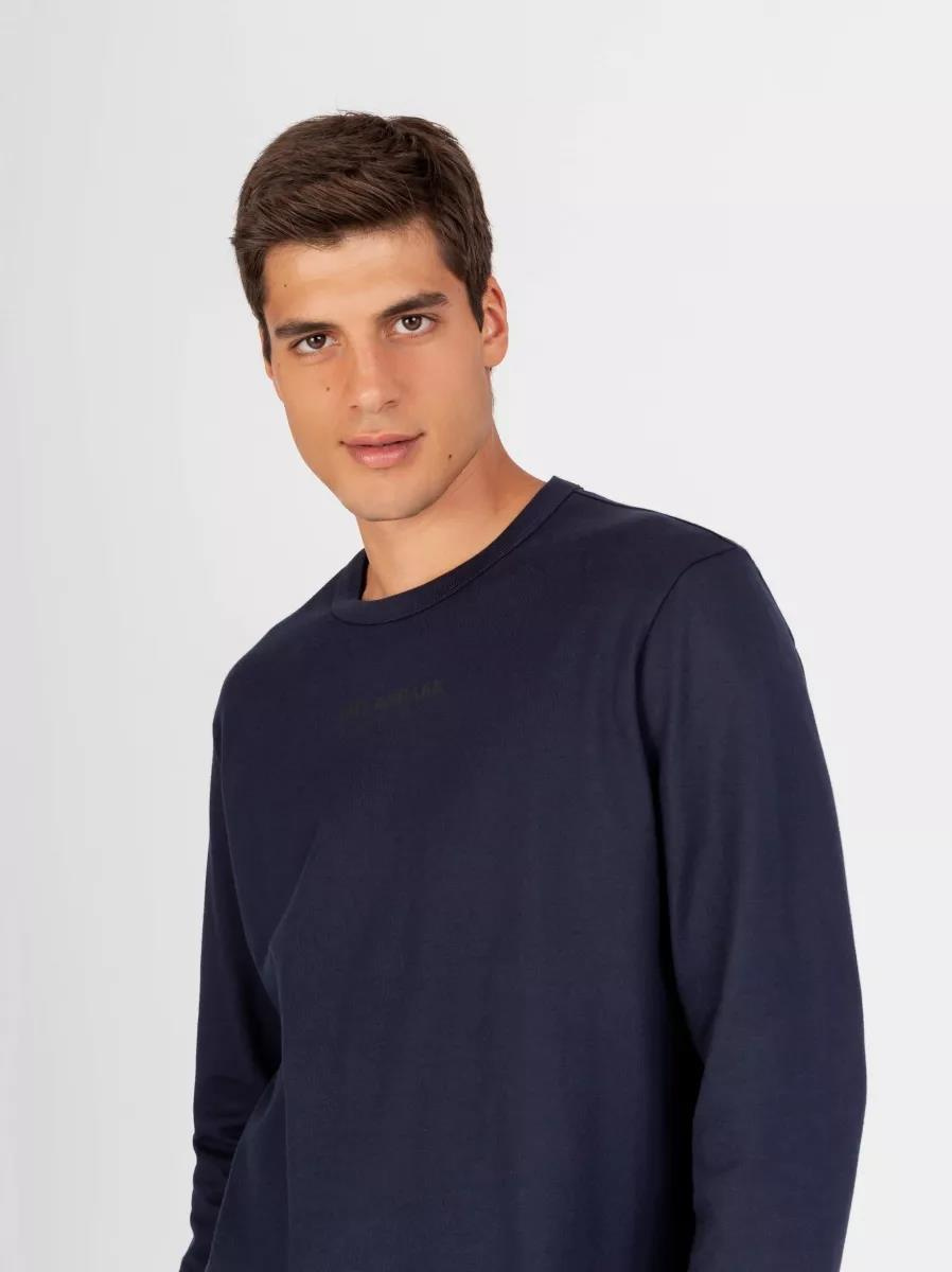Paul Shark Paul Shark Erkek Baskılı Regular Fit Pamuklu Mavi Kazak 11311636-013