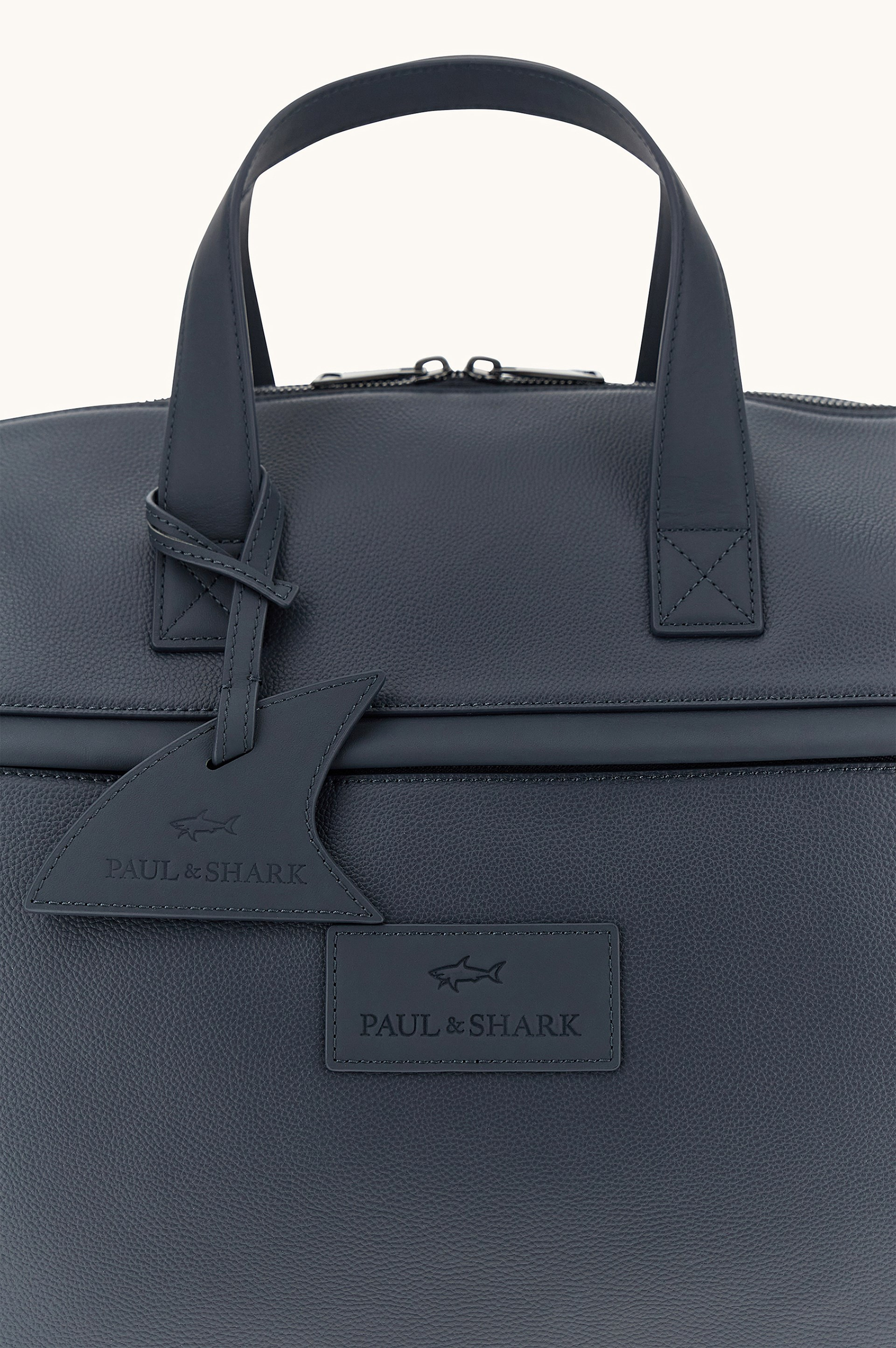 Paul Shark Paul Shark Erkek Çıkarılabilir Logo Detaylı Fermuarlı Deri Lacivert El Çantası 15318107-050