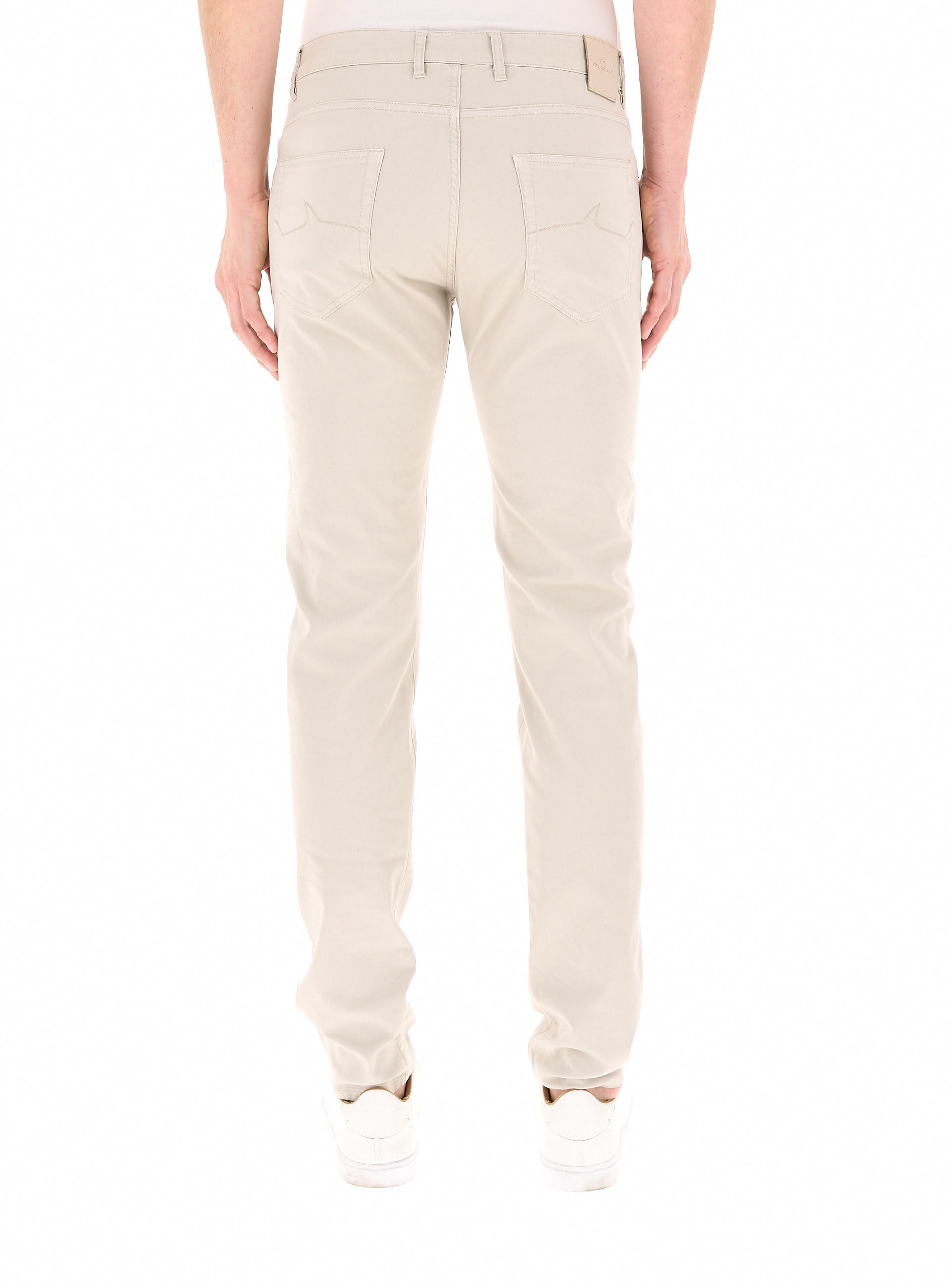 Paul Shark Paul Shark Erkek Dar Kesim Pamuklu Denim Bej Pantolon 99314017-029
