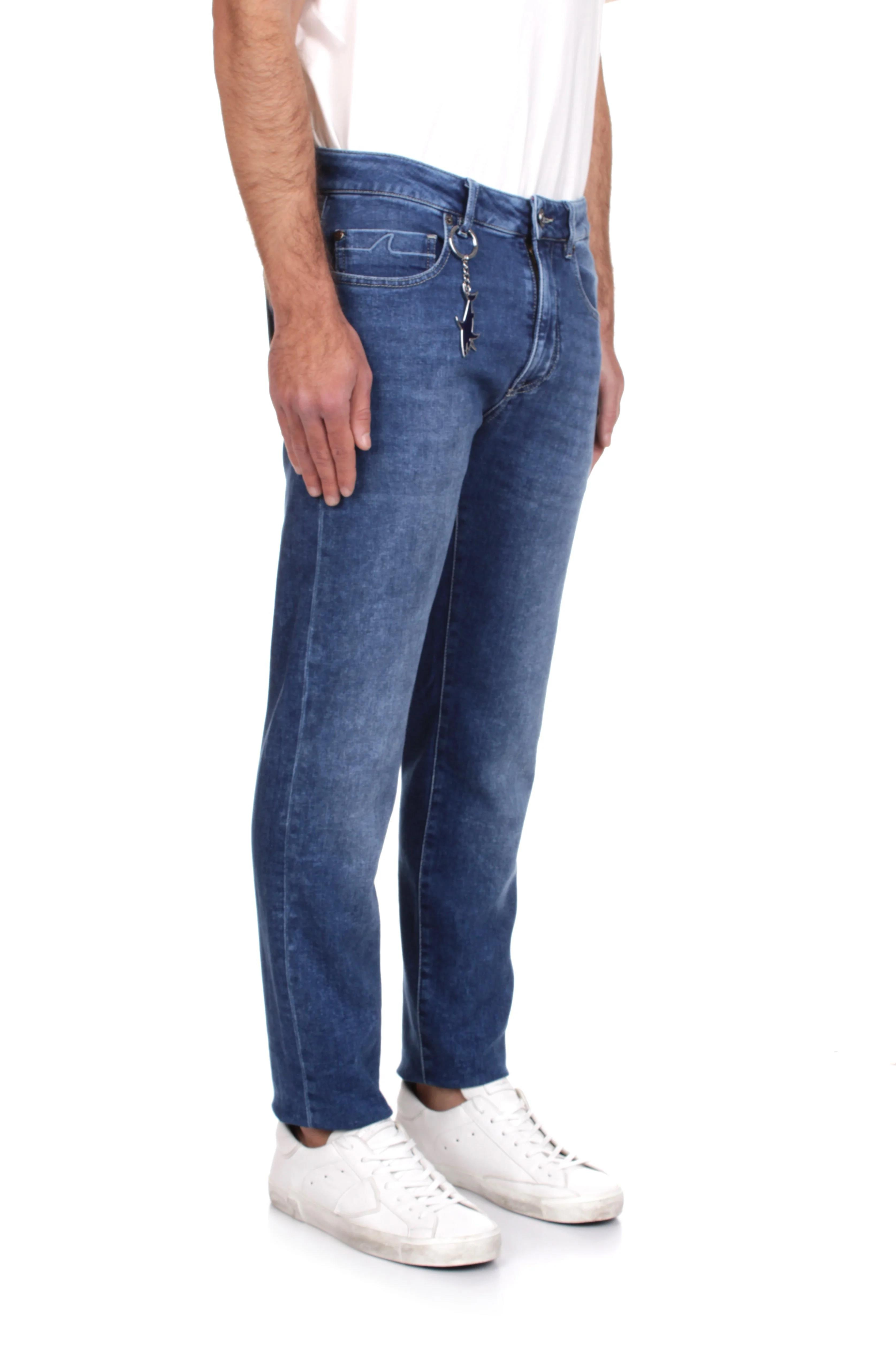 Paul Shark Paul Shark Erkek Denim Kumaş  Normal Bel Düz Model Mavi Jeans 25414105-J02