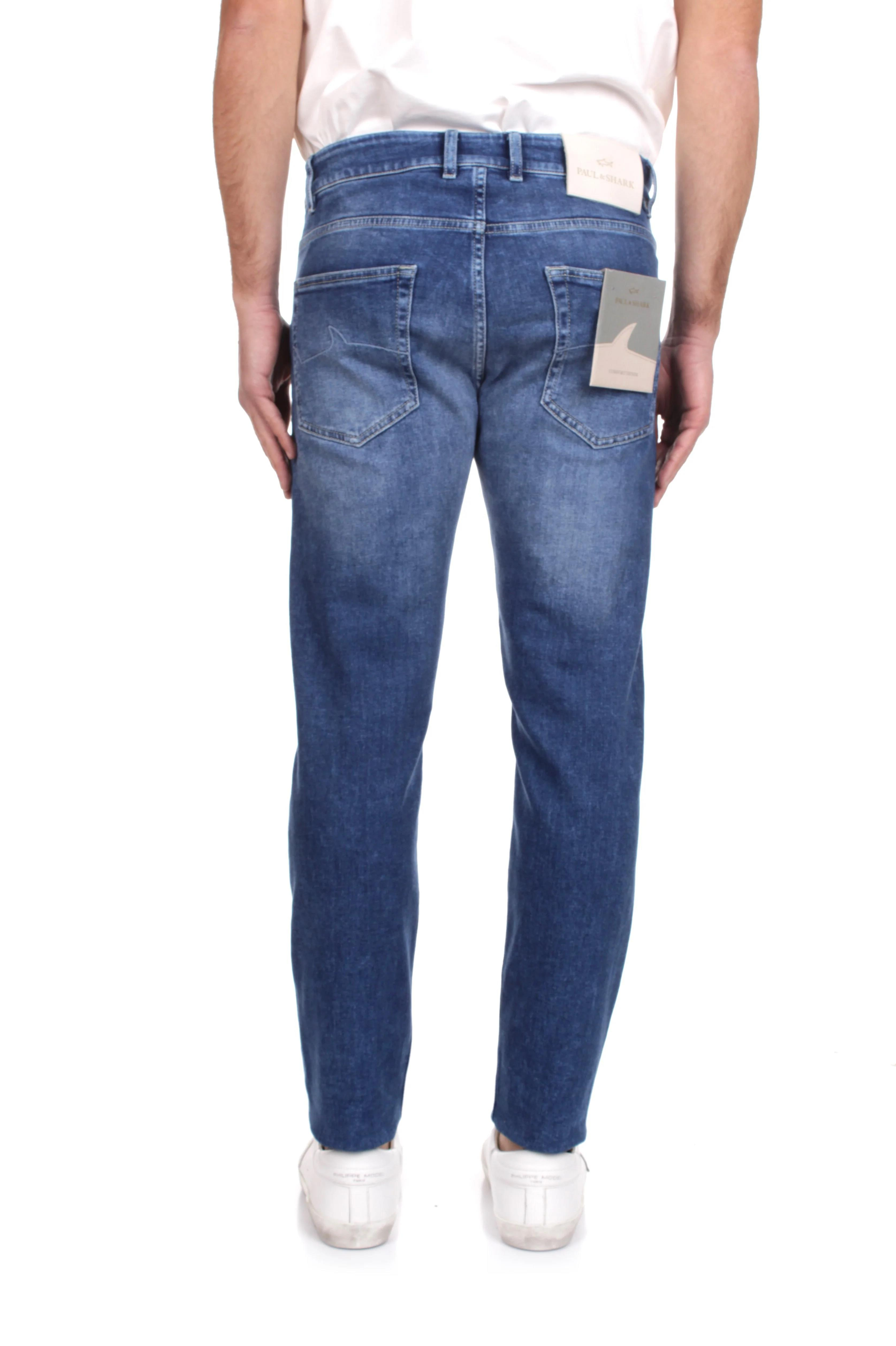 Paul Shark Paul Shark Erkek Denim Kumaş  Normal Bel Düz Model Mavi Jeans 25414105-J02