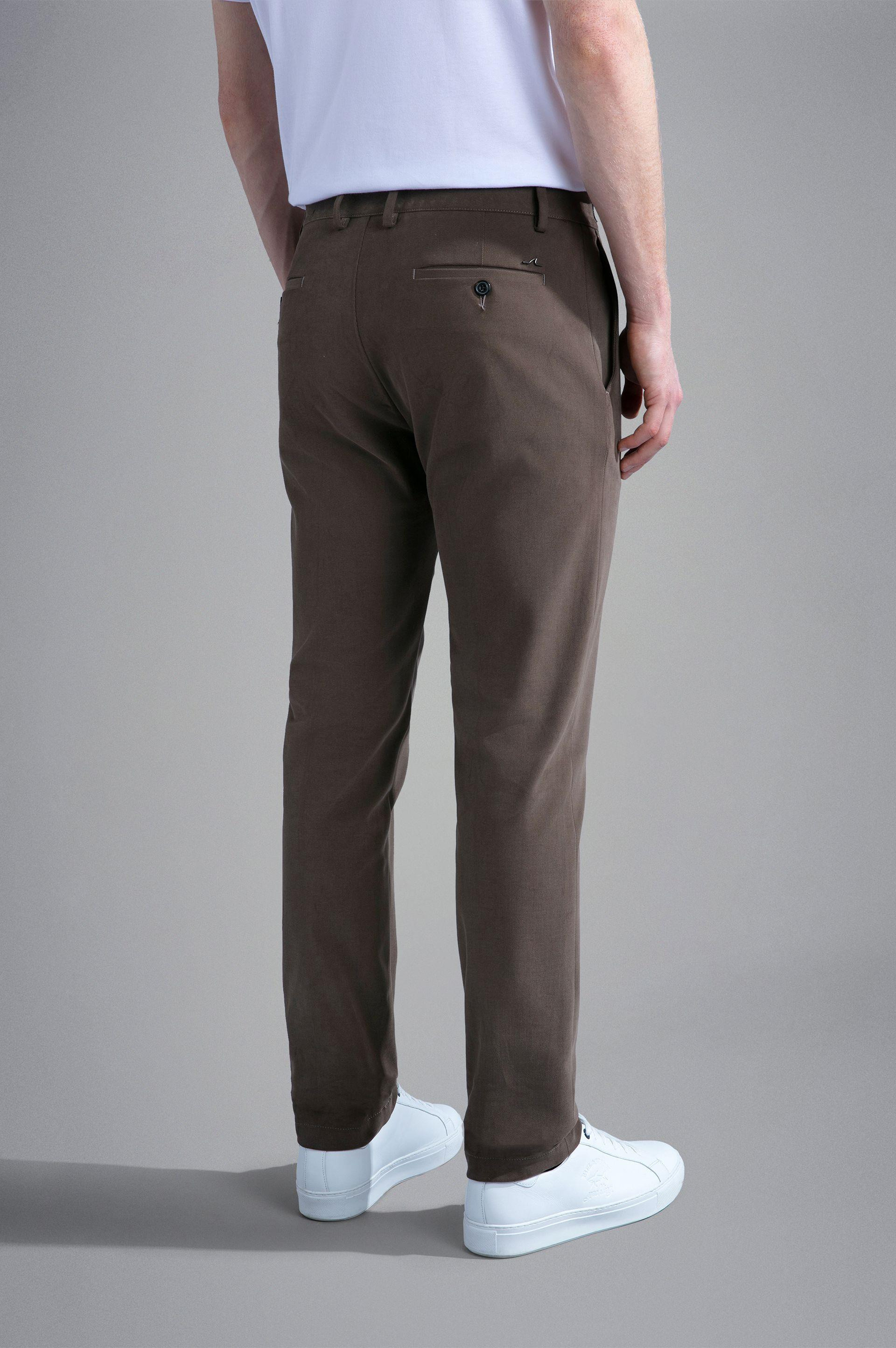 Paul Shark Paul Shark Erkek Dokuma Kumaş  Normal Bel  Düz Model Kahverengi Pantolon 13314039-423