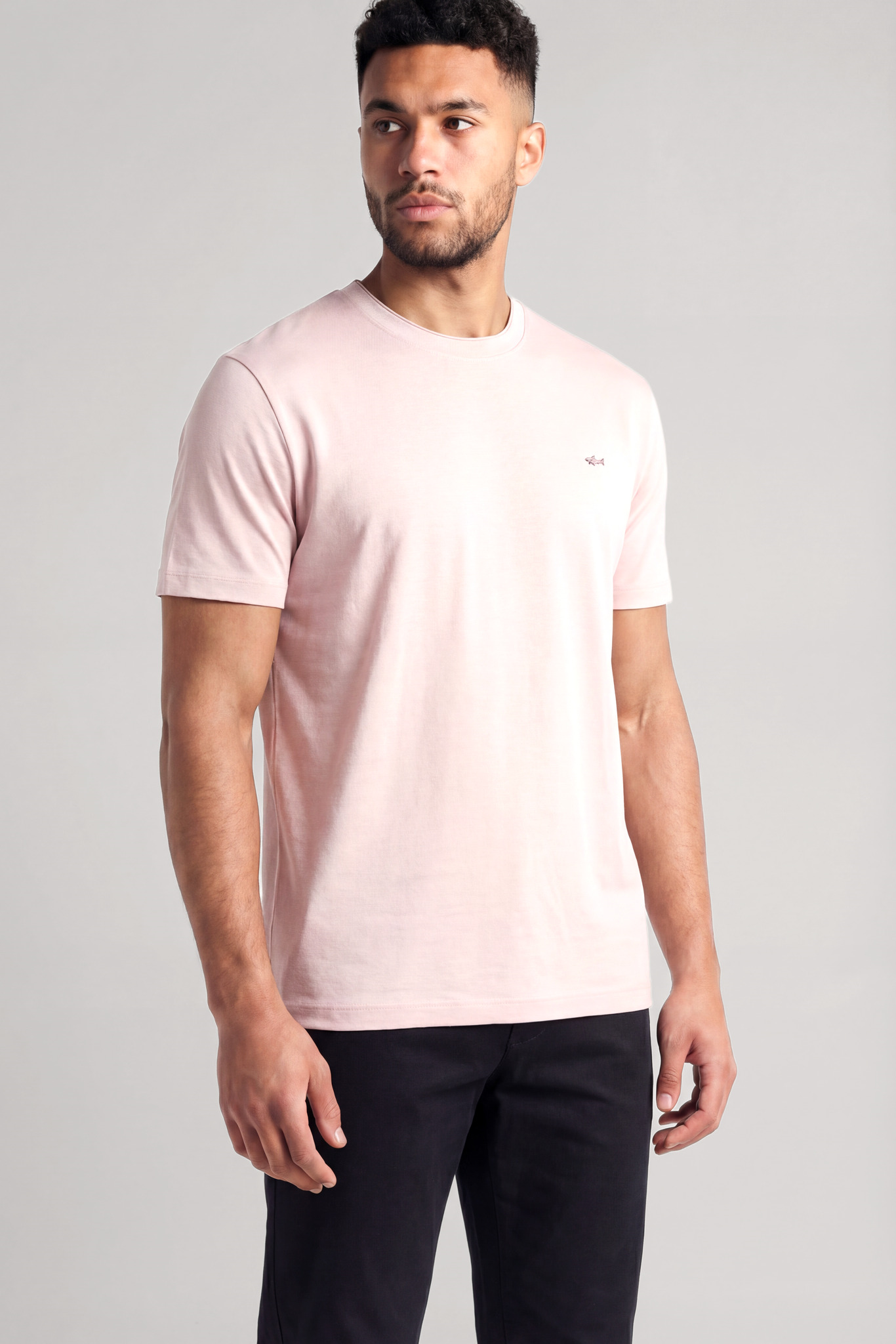 Paul Shark Paul Shark Erkek Dokuma Kumaş Düz Bisiklet Yaka Kahverengi T-Shirt 25411026SM-155
