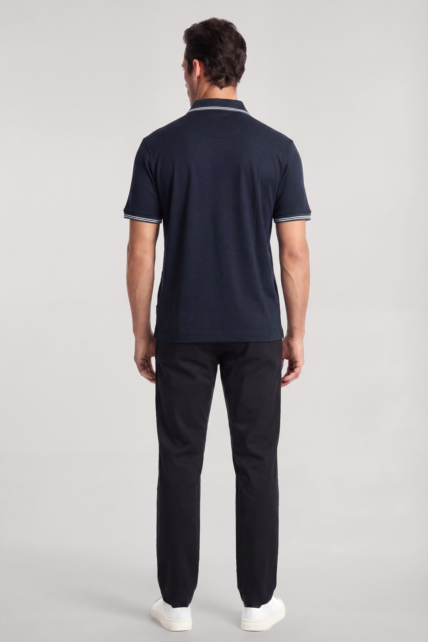 Paul Shark Paul Shark Erkek Düğme Kapama Kısa Kol %100 Pamuk Mavi Polo Yaka T-Shirt 26411256SM-013