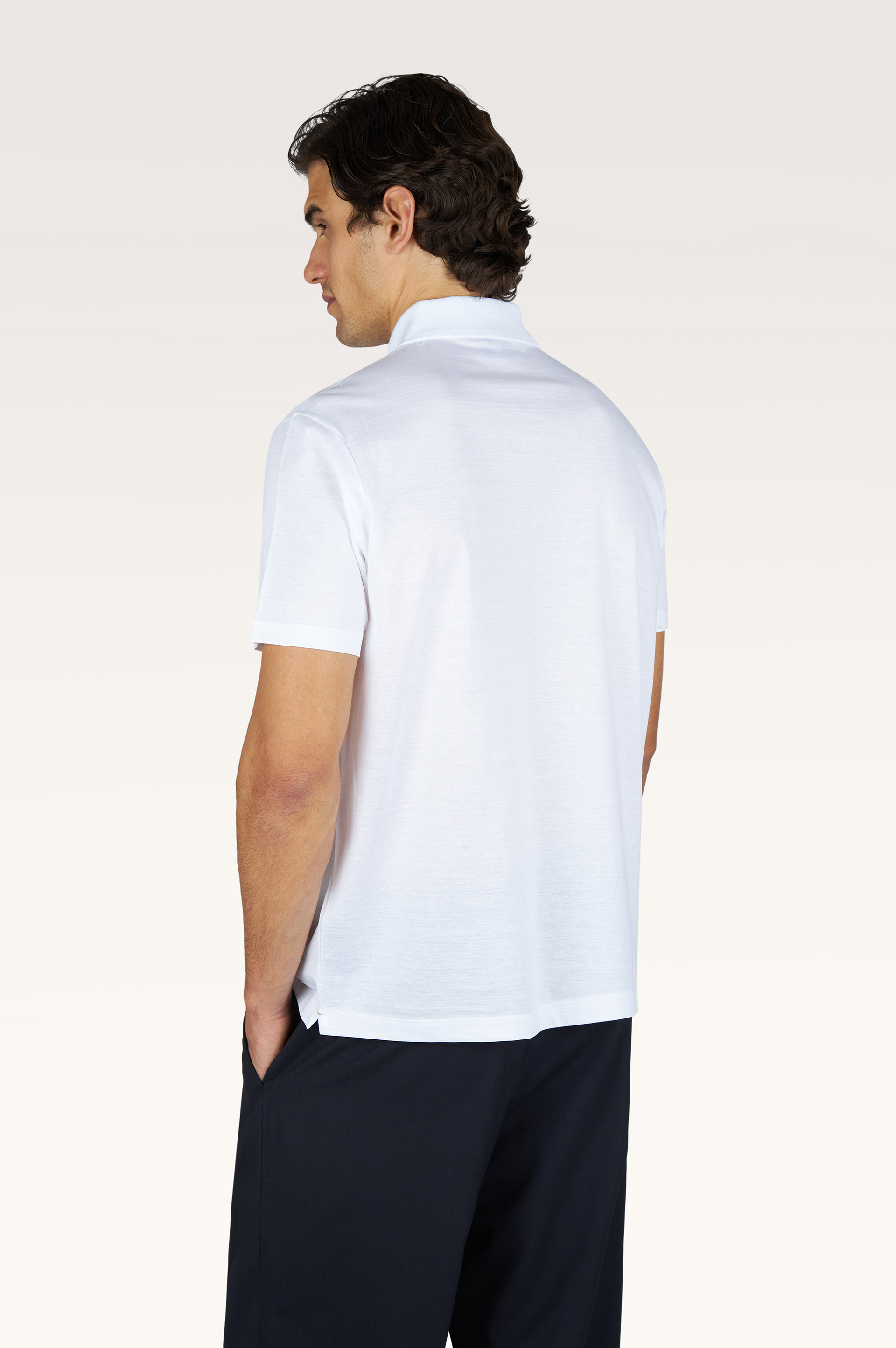 Paul Shark Paul Shark Erkek Düğme Kapama Kısa Kol %100 Pamuk Beyaz-Altın Polo Yaka T-Shirt 26411224-10E
