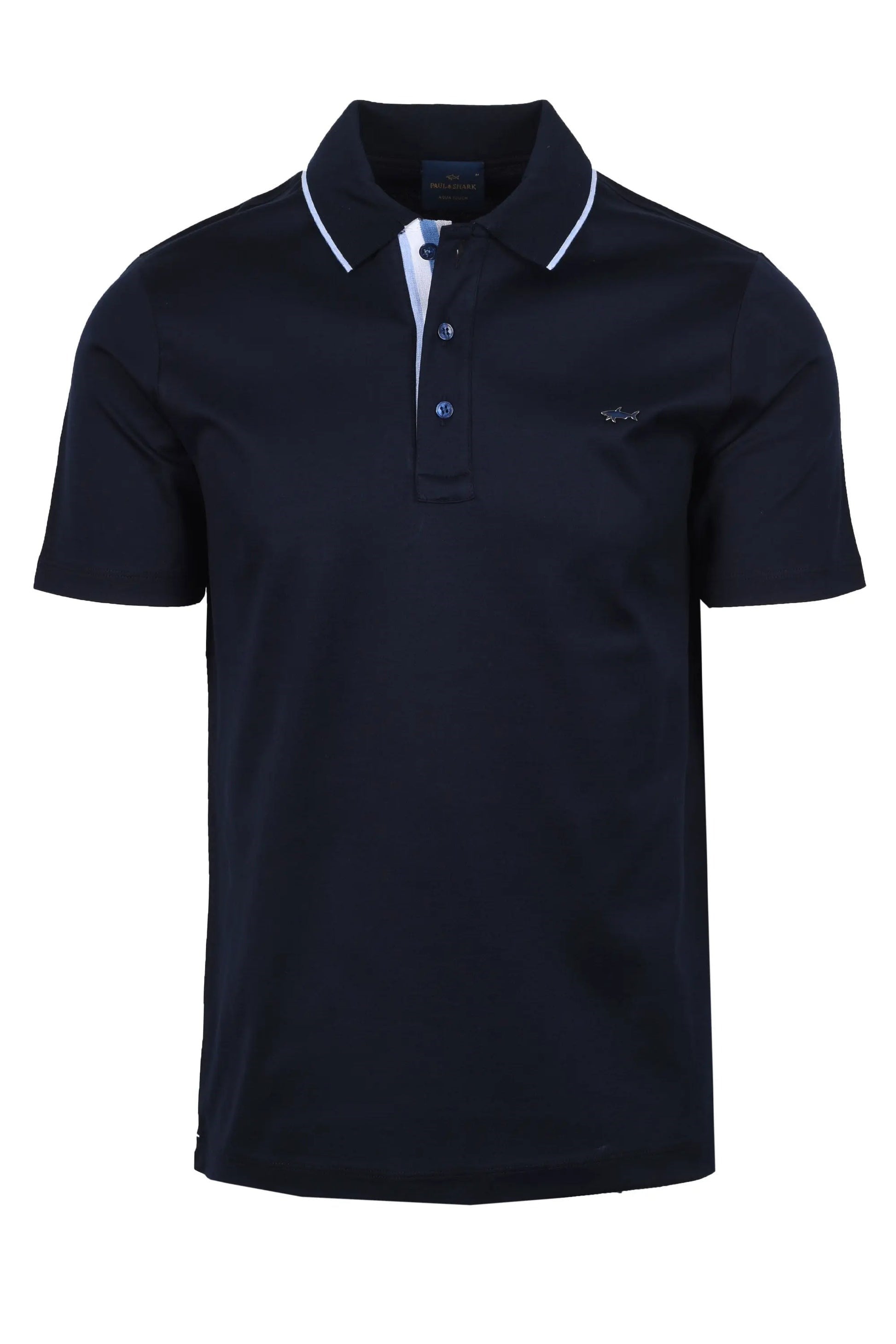 Paul Shark Paul Shark Erkek Düğme Kapama Kısa Kol %100 Pamuk Lacivert Polo Yaka T-Shirt 26411214SM-013