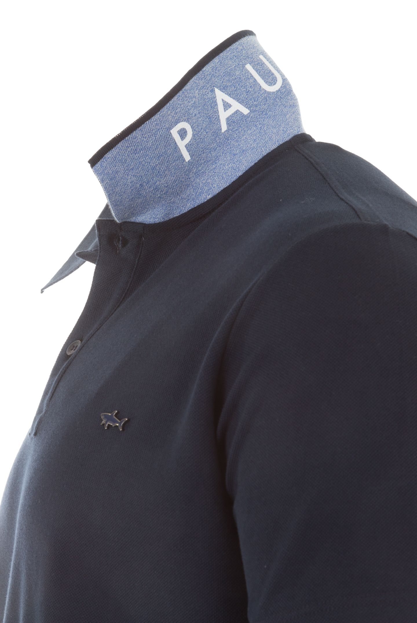 Paul Shark Paul Shark Erkek Düğme Kapama Kısa Kol %100 Pamuk Lacivert Polo Yaka T-Shirt 26411273-013